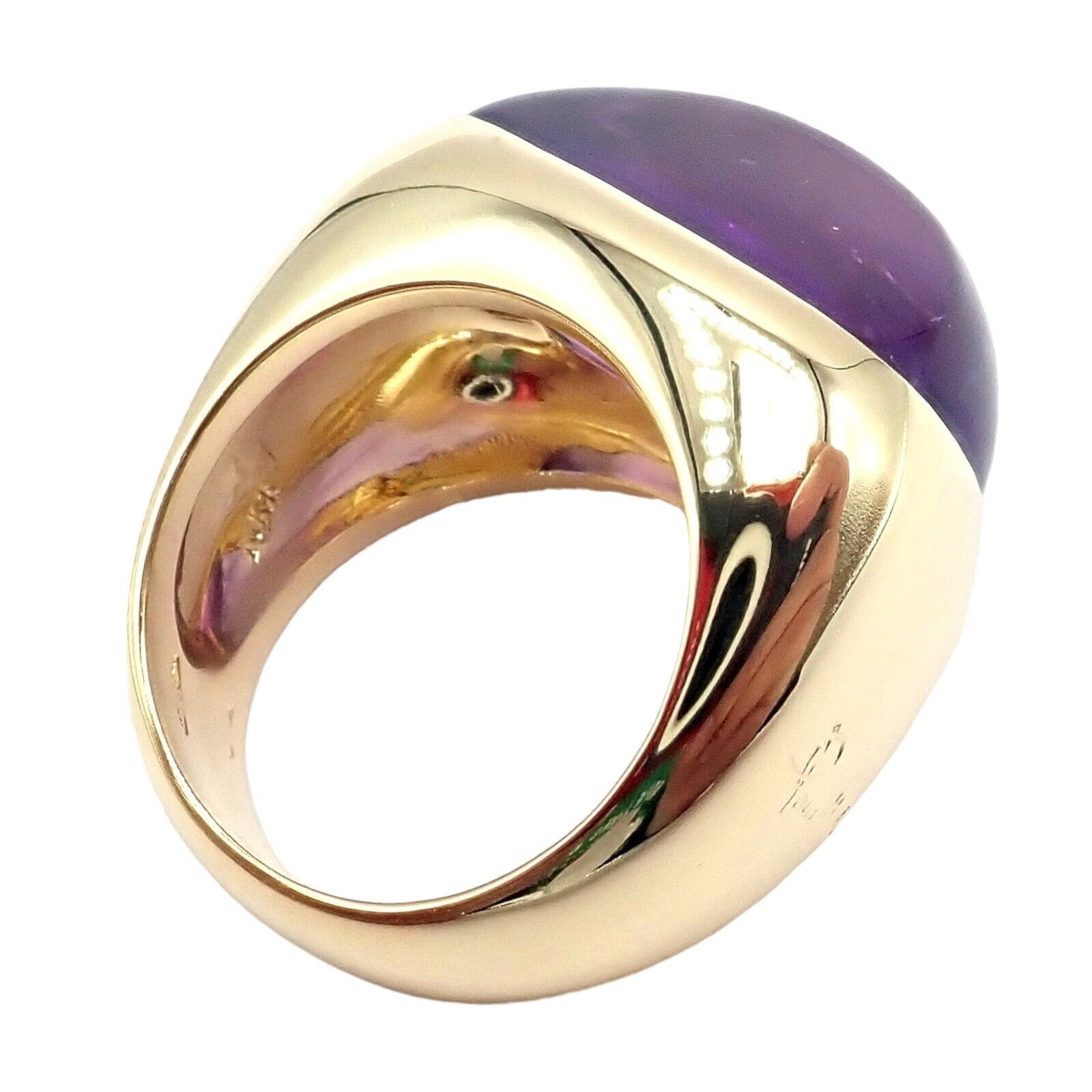 Pomellato Jewelry & Watches:Fine Jewelry:Rings Authentic! Pomellato Classic 18k Yellow Gold Large Amethyst Ring 6.5