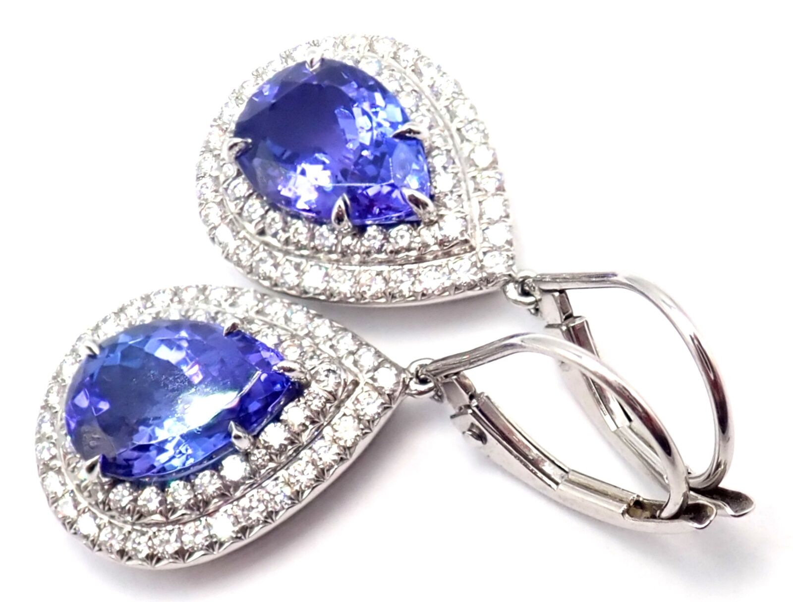 Tiffany & Co. Jewelry & Watches:Fine Jewelry:Earrings Authentic! Tiffany & Co Platinum Diamond Tanzanite Soleste Drop Earrings