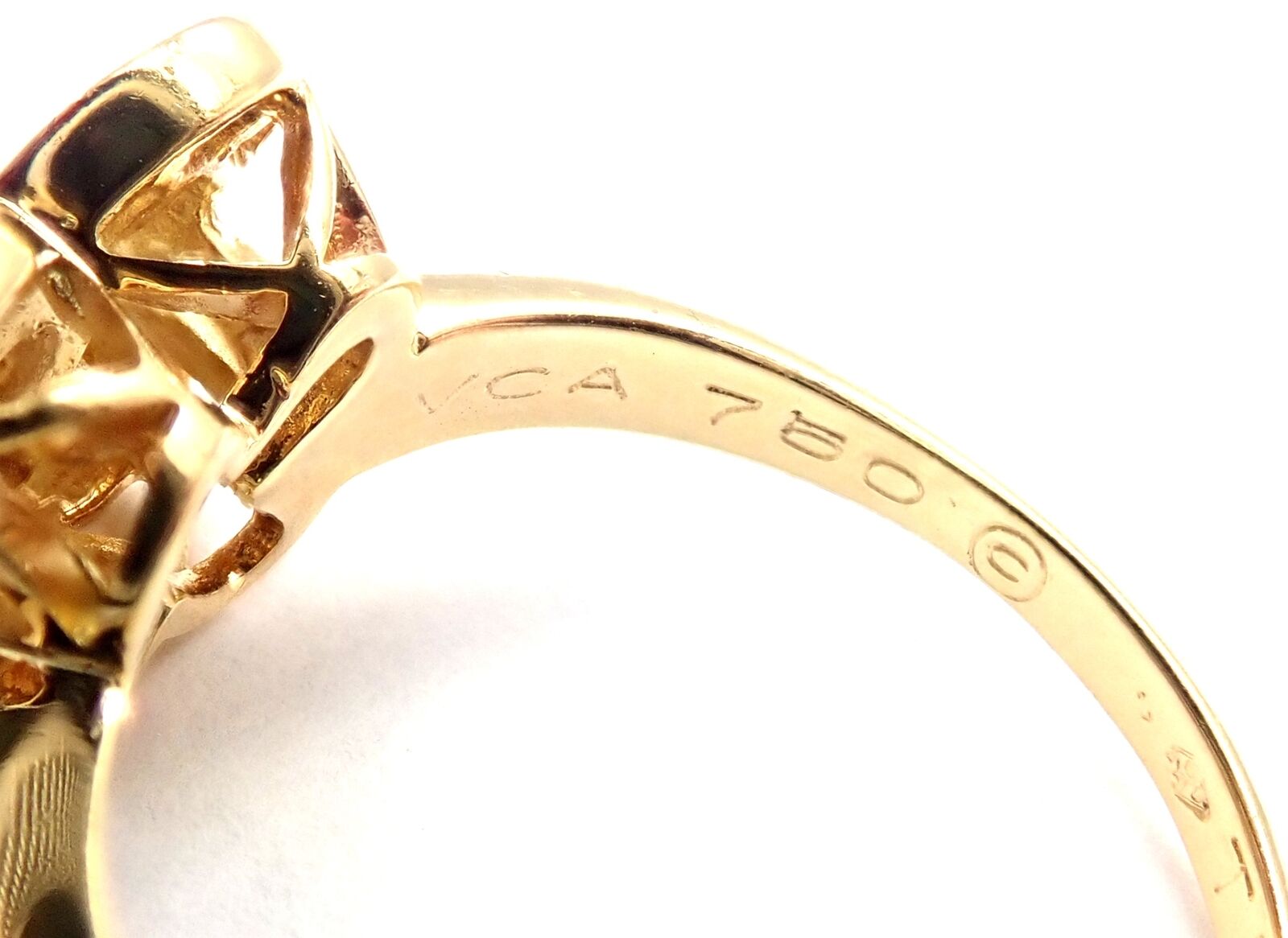 Van Cleef & Arpels Jewelry & Watches:Fine Jewelry:Rings Authentic! Van Cleef & Arpels Trefle 18k Yellow Gold Diamond Ring