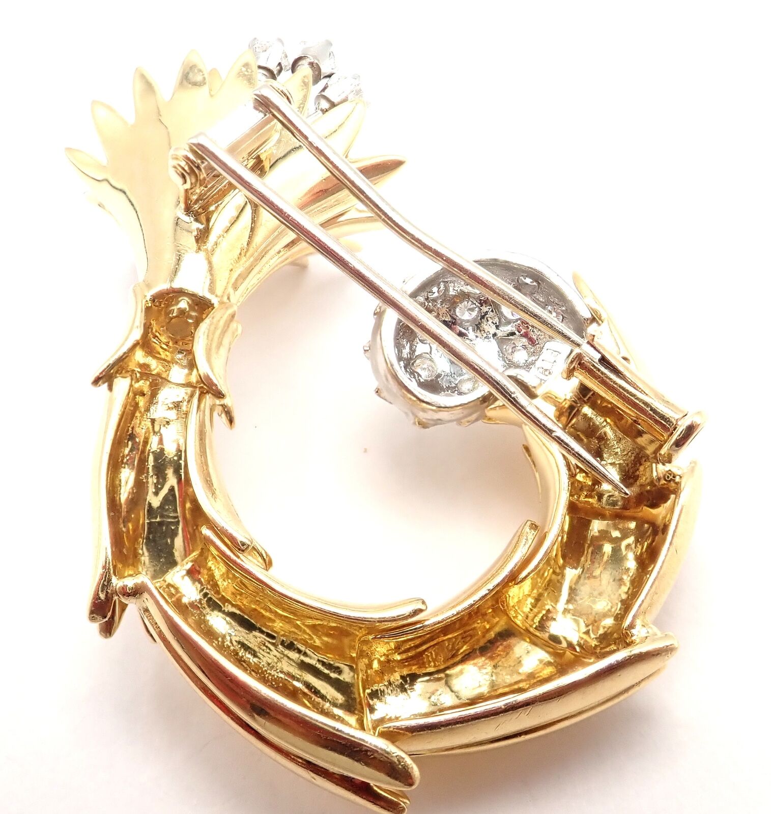 Jean Schlumberger for Tiffany & Co Jewelry & Watches:Fine Jewelry:Brooches & Pins Authentic! Tiffany & Co Schlumberger 18k Yellow Gold Platinum Diamond Pin Brooch