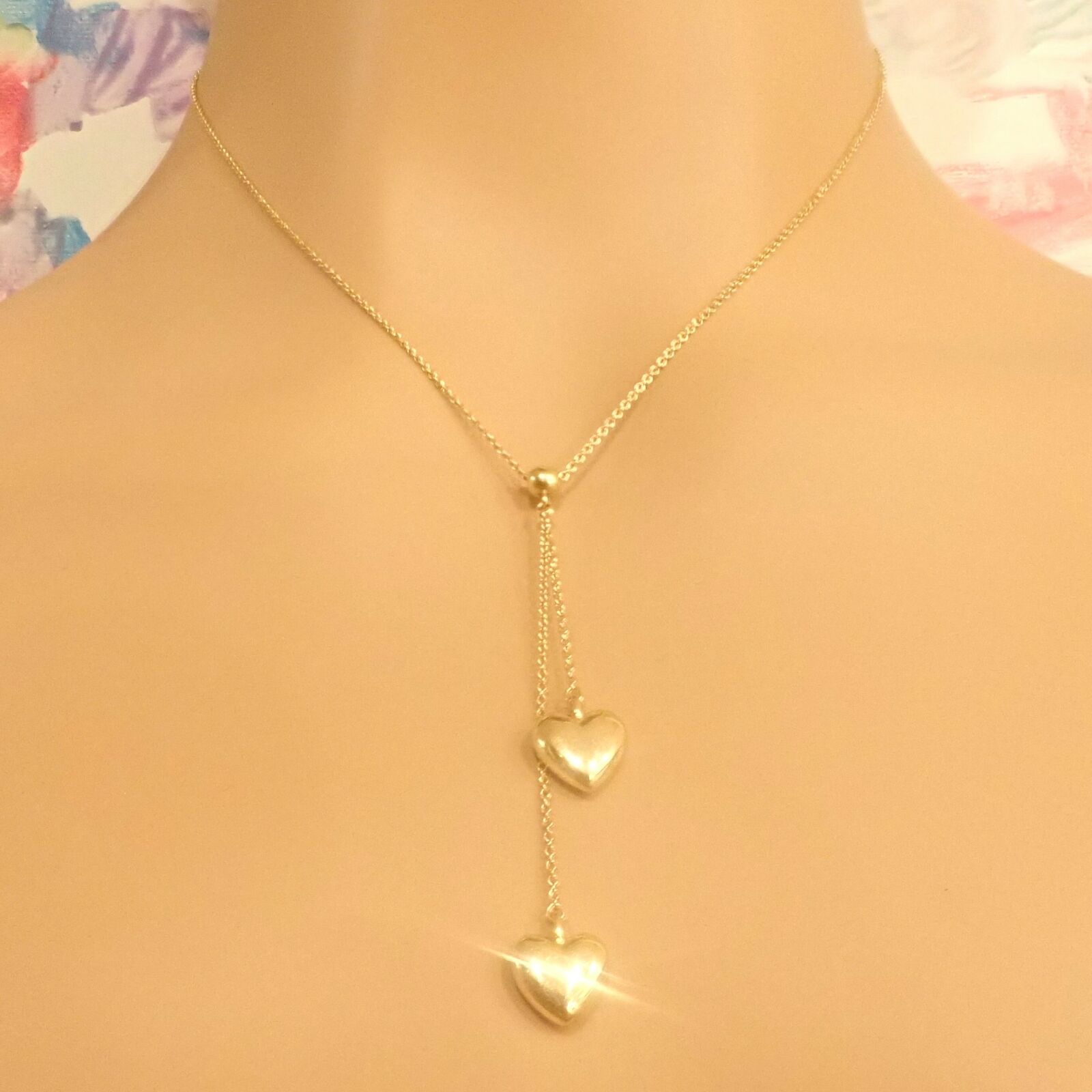 Tiffany & Co. Jewelry & Watches:Fine Jewelry:Necklaces & Pendants Tiffany & Co 18k Yellow Gold Double Heart Necklace
