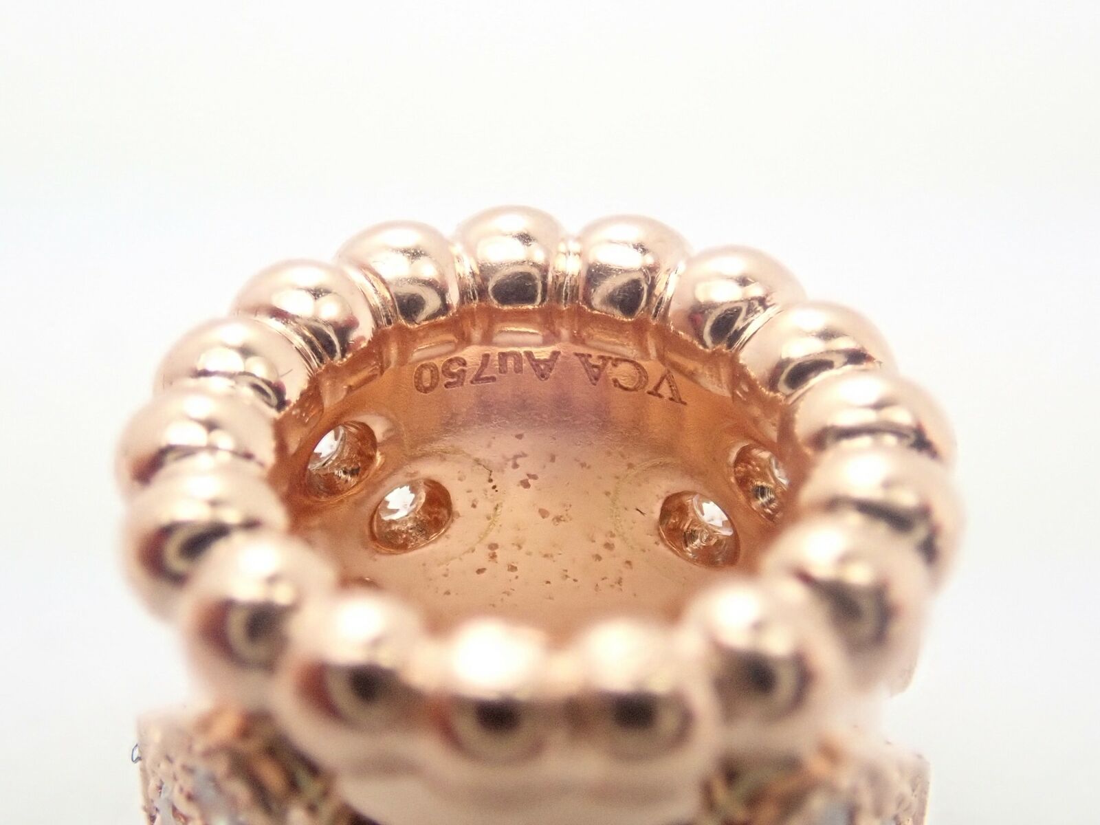 Van Cleef & Arpels Jewelry & Watches:Fine Jewelry:Necklaces & Pendants Van Cleef & Arpels 18k Rose Gold Diamond Perlee Clovers Pendant Necklace 35"