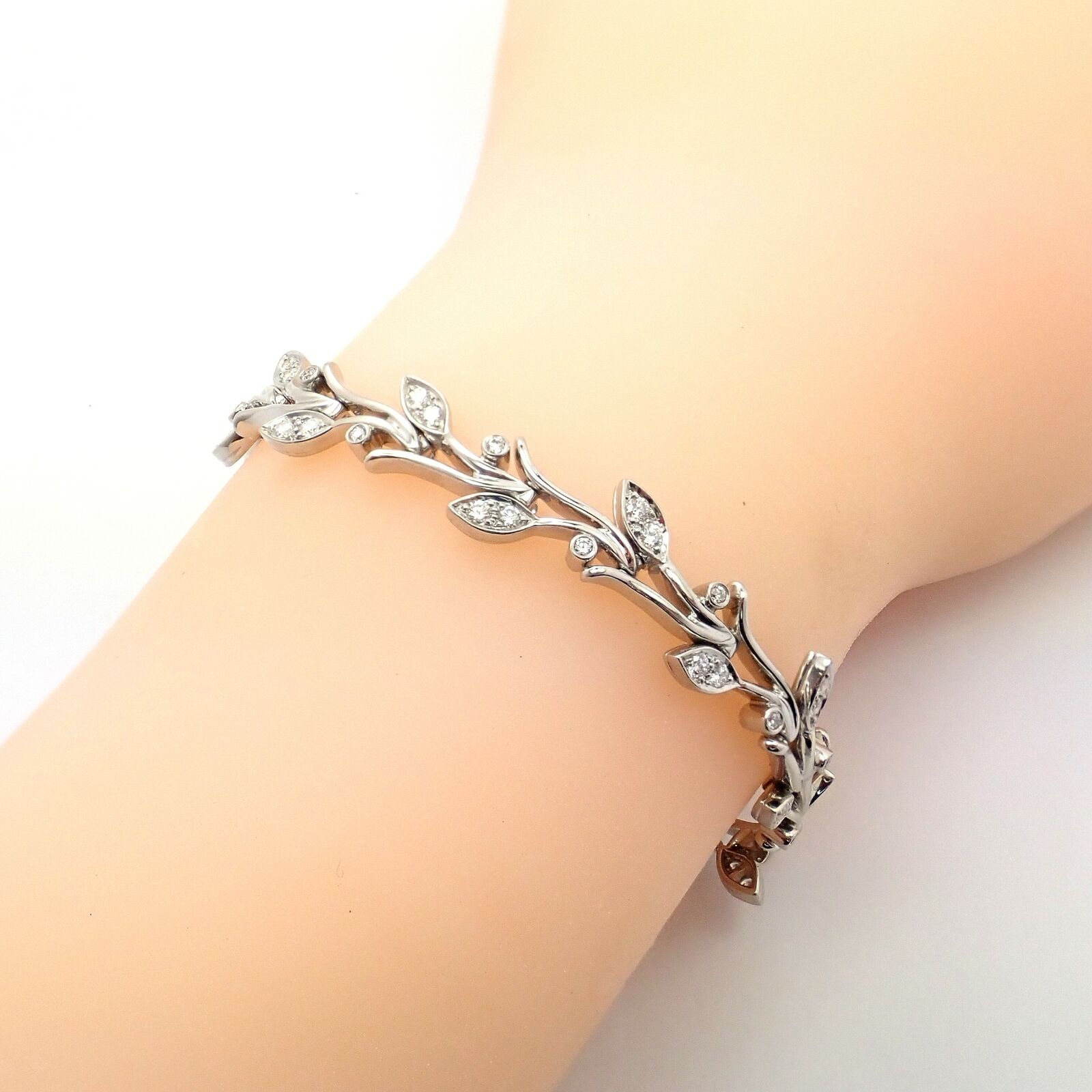 Tiffany & Co. Jewelry & Watches:Fine Jewelry:Bracelets & Charms Authentic! Tiffany & Co Platinum Diamond Garland Bracelet