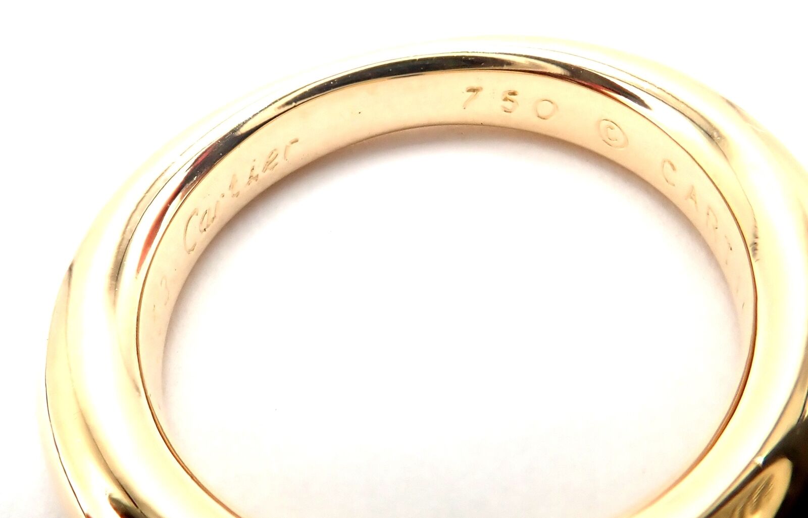 Cartier Jewelry & Watches:Fine Jewelry:Rings Authentic! Cartier 18k Yellow Gold Sapphire Ellipse Band Ring Size 52 US 6