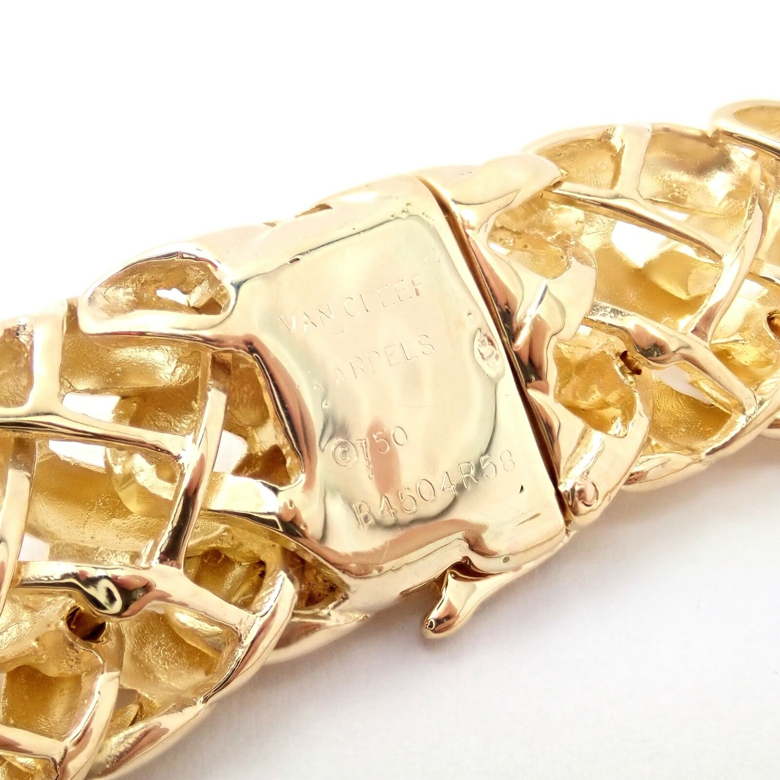 Van Cleef & Arpels Jewelry & Watches:Fine Jewelry:Necklaces & Pendants Vintage! Authentic Van Cleef & Arpels 18k Yellow Gold Basket Weave Necklace