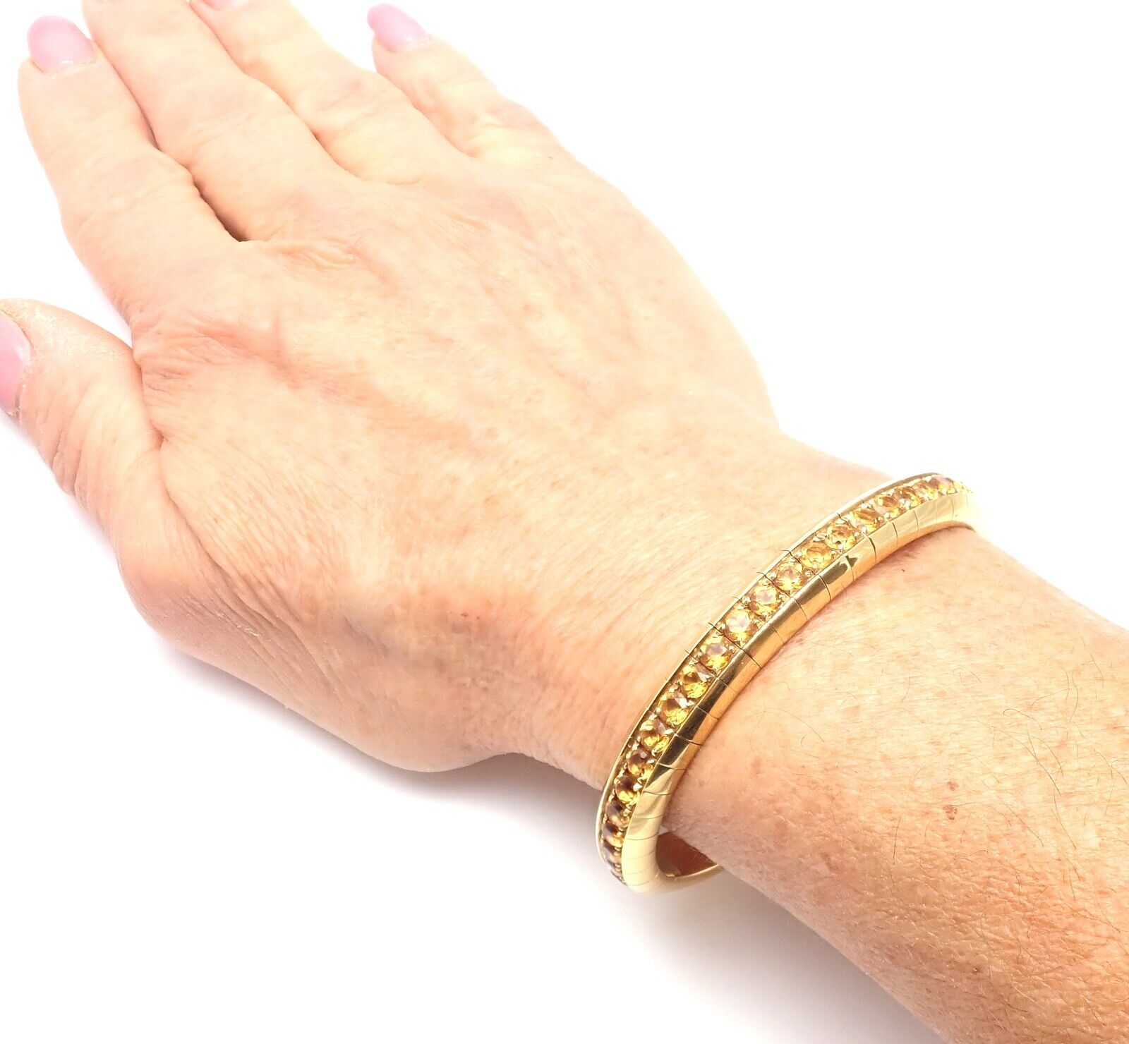Pasquale Bruni Jewelry & Watches:Fine Jewelry:Bracelets & Charms Authentic! Pasquale Bruni 18k Yellow Gold Citrine Bangle Bracelet