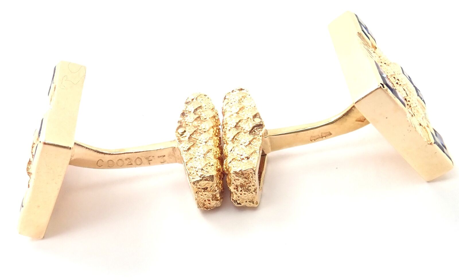 Van Cleef & Arpels Jewelry & Watches:Men's Jewelry:Cufflinks Rare! Vintage Authentic Van Cleef & Arpels 18k Yellow Gold Sapphire Cufflinks
