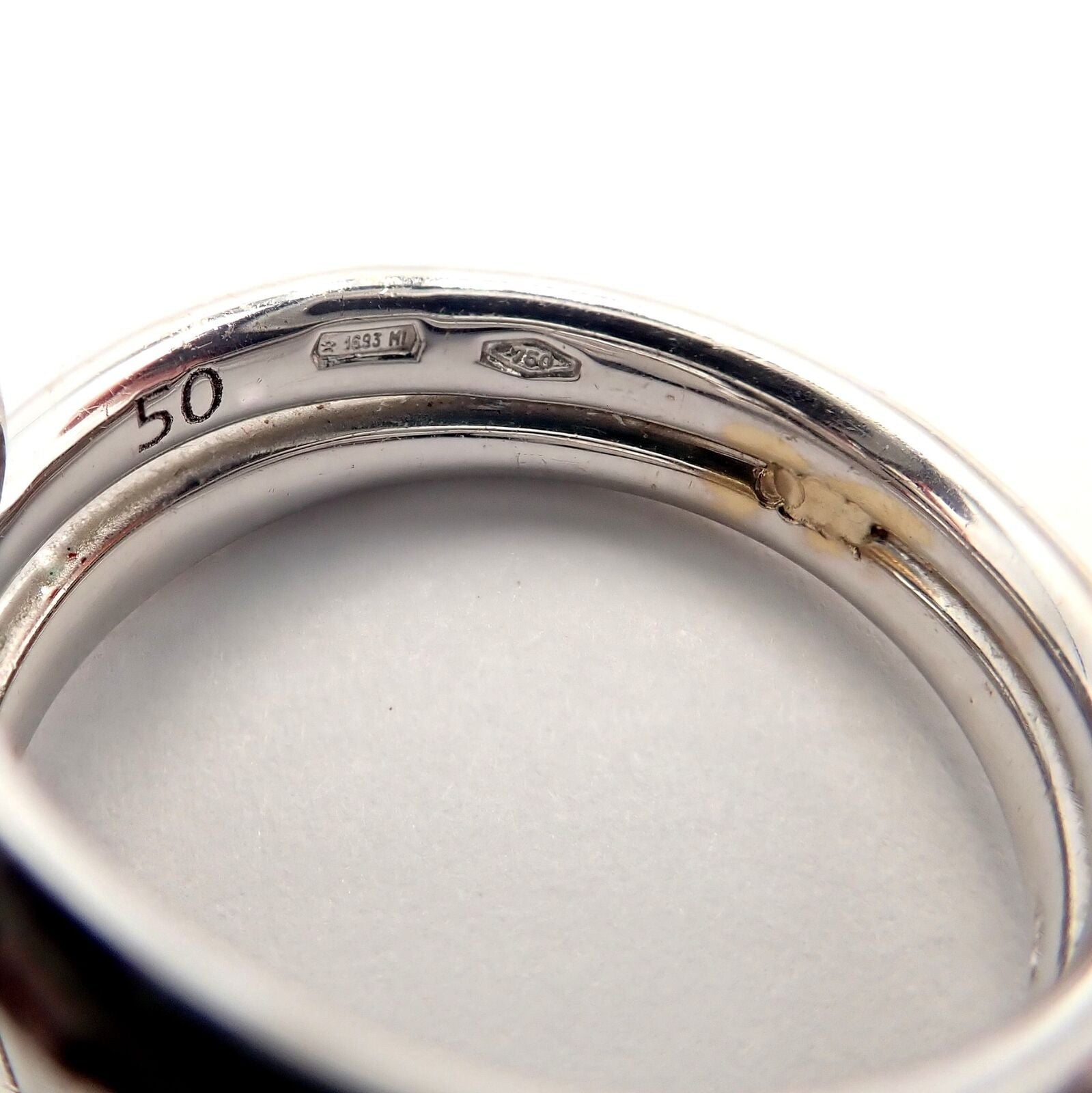 Pomellato Jewelry & Watches:Fine Jewelry:Rings Authentic! Pomellato Capri 18k White Gold Diamond Twin Black Ceramic Ring