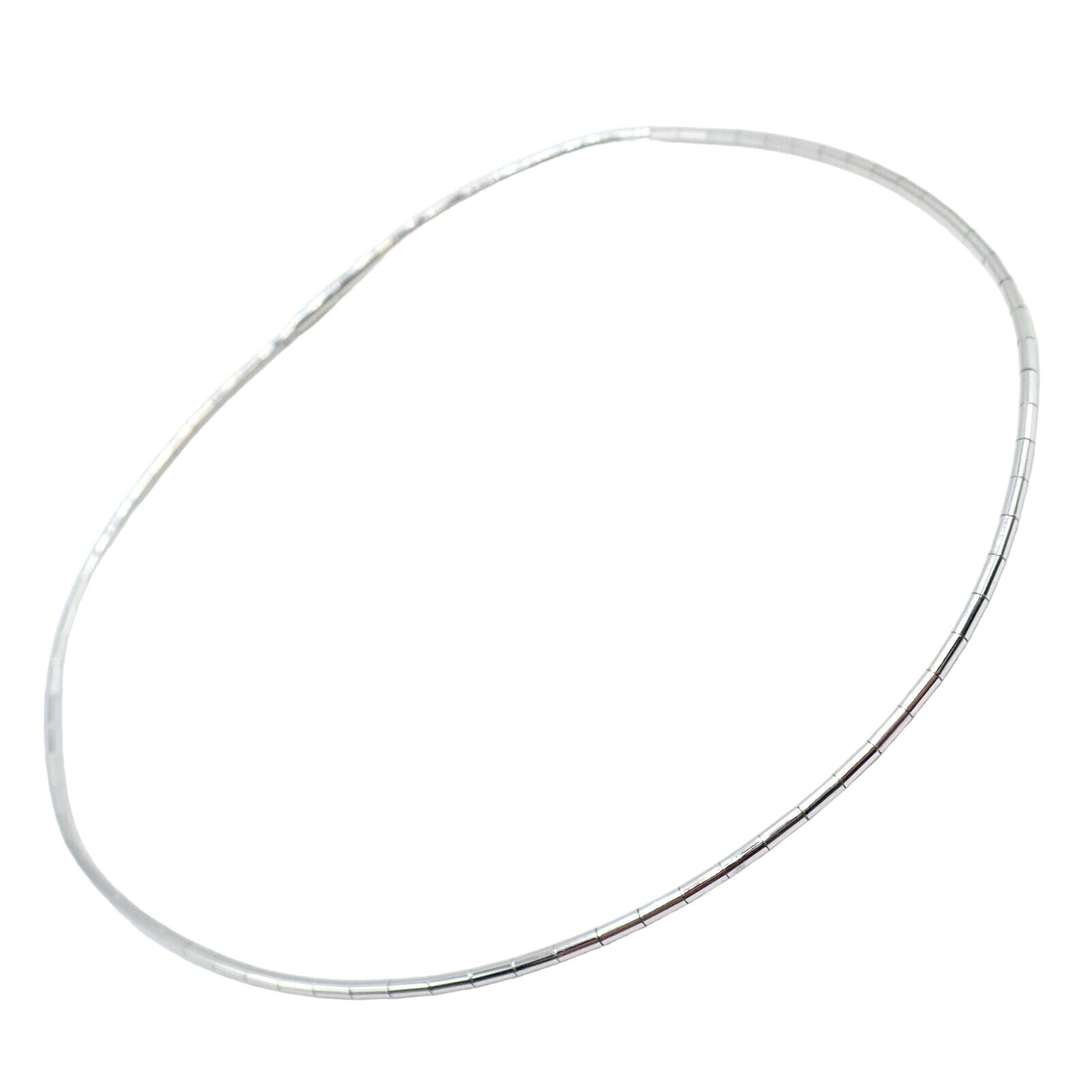 Cartier Jewelry & Watches:Fine Jewelry:Necklaces & Pendants Authentic! Vintage Cartier 18k White Gold Tube Omega Choker Necklace