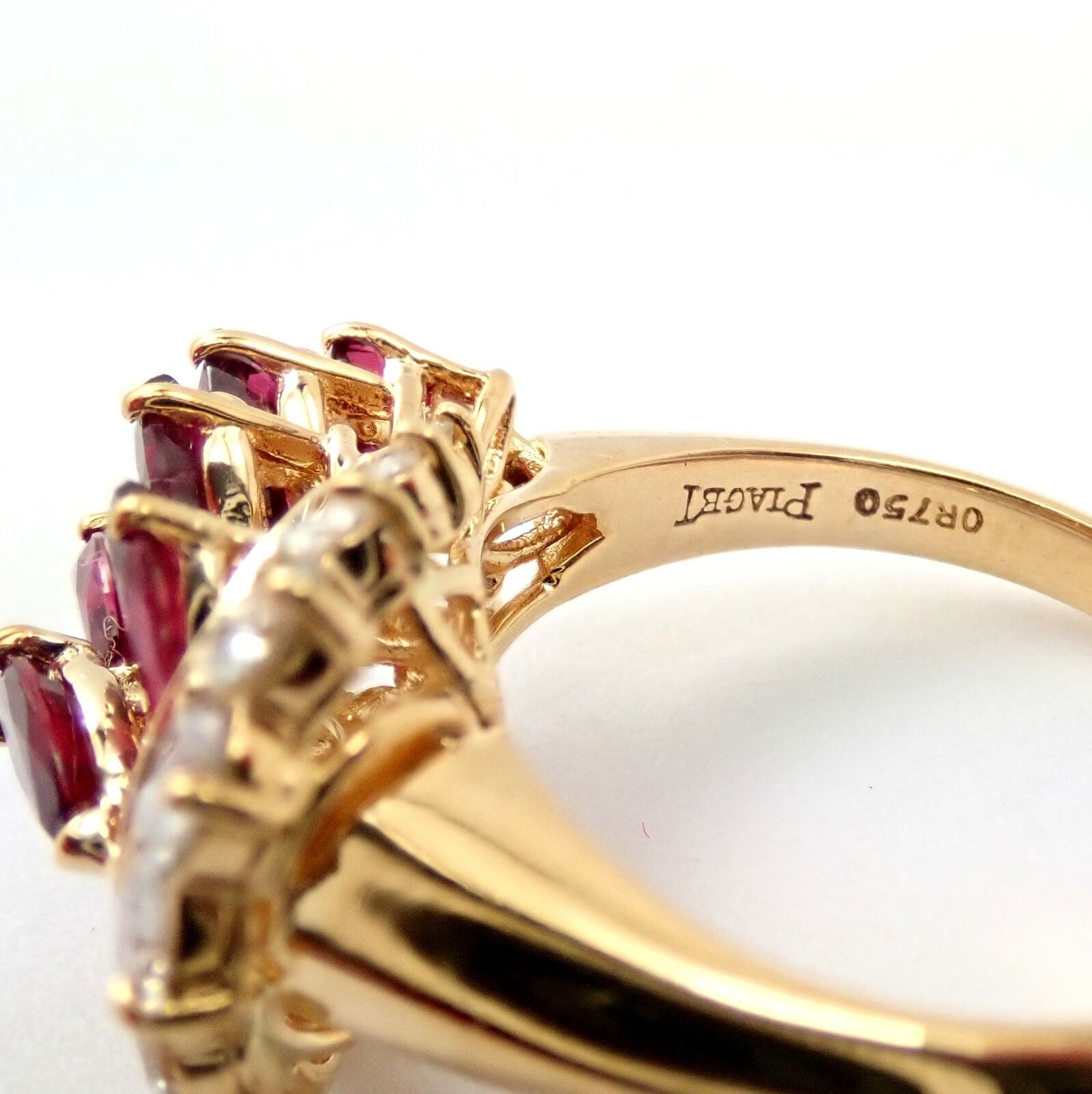 Piaget Jewelry & Watches:Fine Jewelry:Rings Rare! Authentic Piaget 18k Yellow Gold Diamond Ruby Cocktail Ring