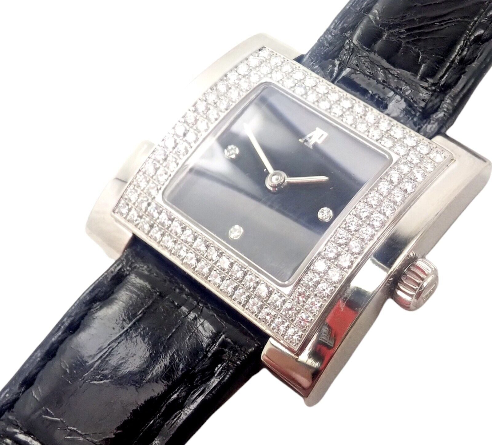 Audemars Piguet Jewelry & Watches:Watches, Parts & Accessories:Watches:Wristwatches Authentic! Vintage Audemars Piguet 18k White Gold 1.15ct Diamond Ladies Watch