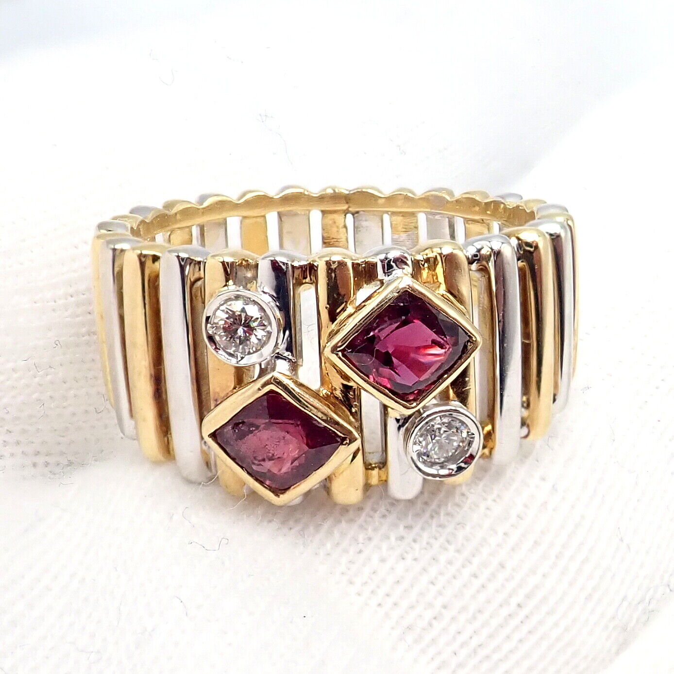 Van Cleef & Arpels Jewelry & Watches:Fine Jewelry:Rings Rare! Authentic Van Cleef & Arpels 18k Yellow + White Gold Diamond Ruby Ring