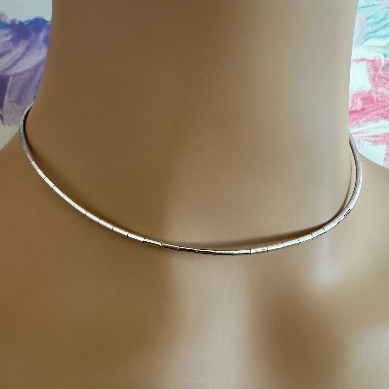 Cartier Jewelry & Watches:Fine Jewelry:Necklaces & Pendants Authentic! Vintage Cartier 18k White Gold Tube Omega Choker Necklace