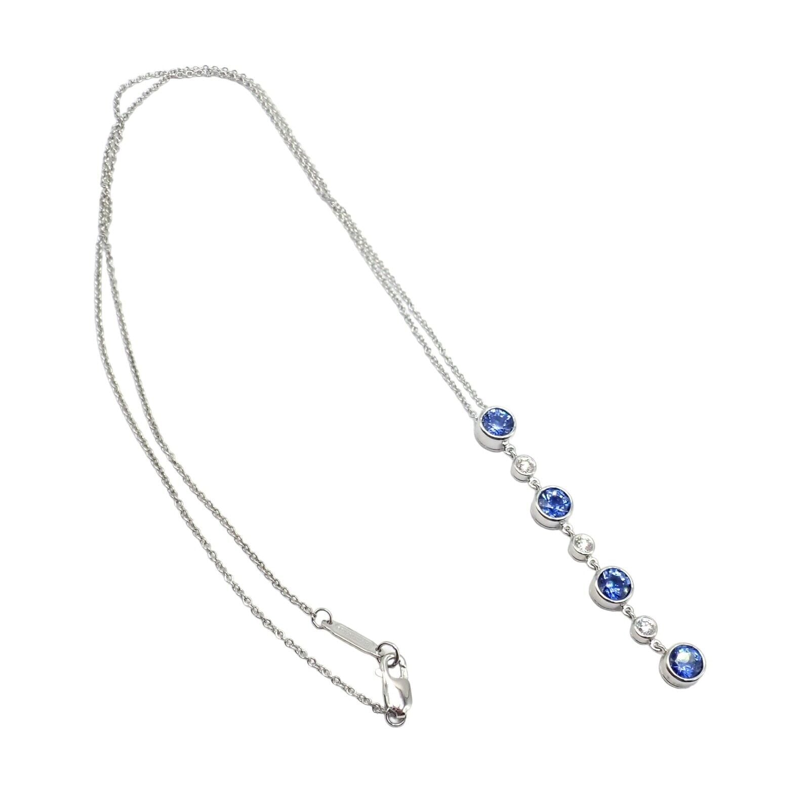 Tiffany & Co. Jewelry & Watches:Fine Jewelry:Necklaces & Pendants Authentic! Tiffany & Co Platinum Jazz Diamond Tanzanite Pendant Necklace