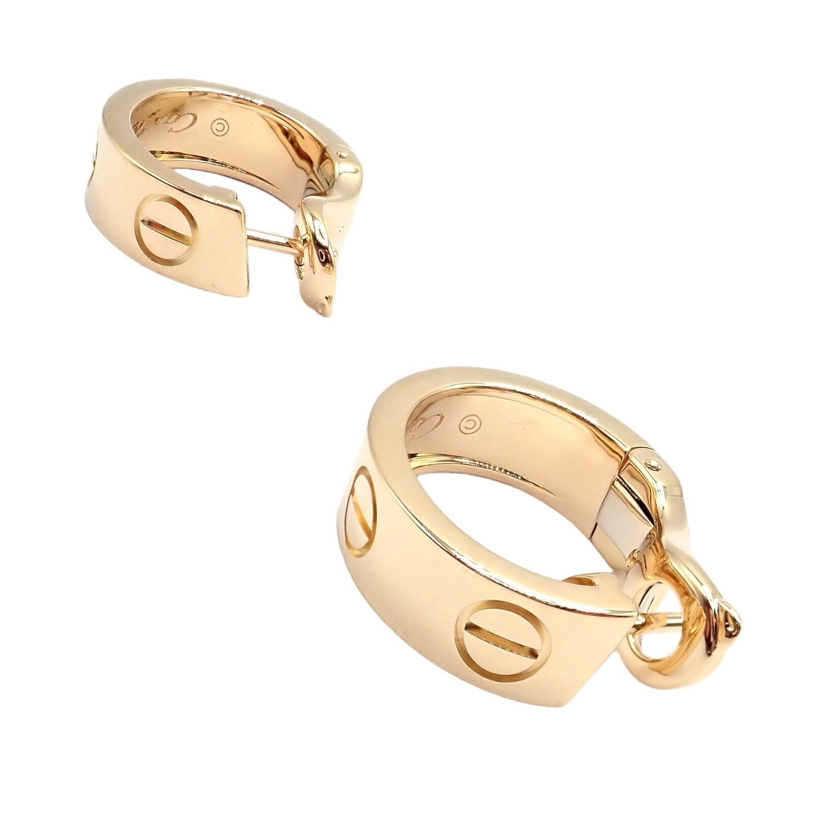 CARTIER 18K Yellow Gold Small LOVE Hoop Earrings 1312519 | FASHIONPHILE