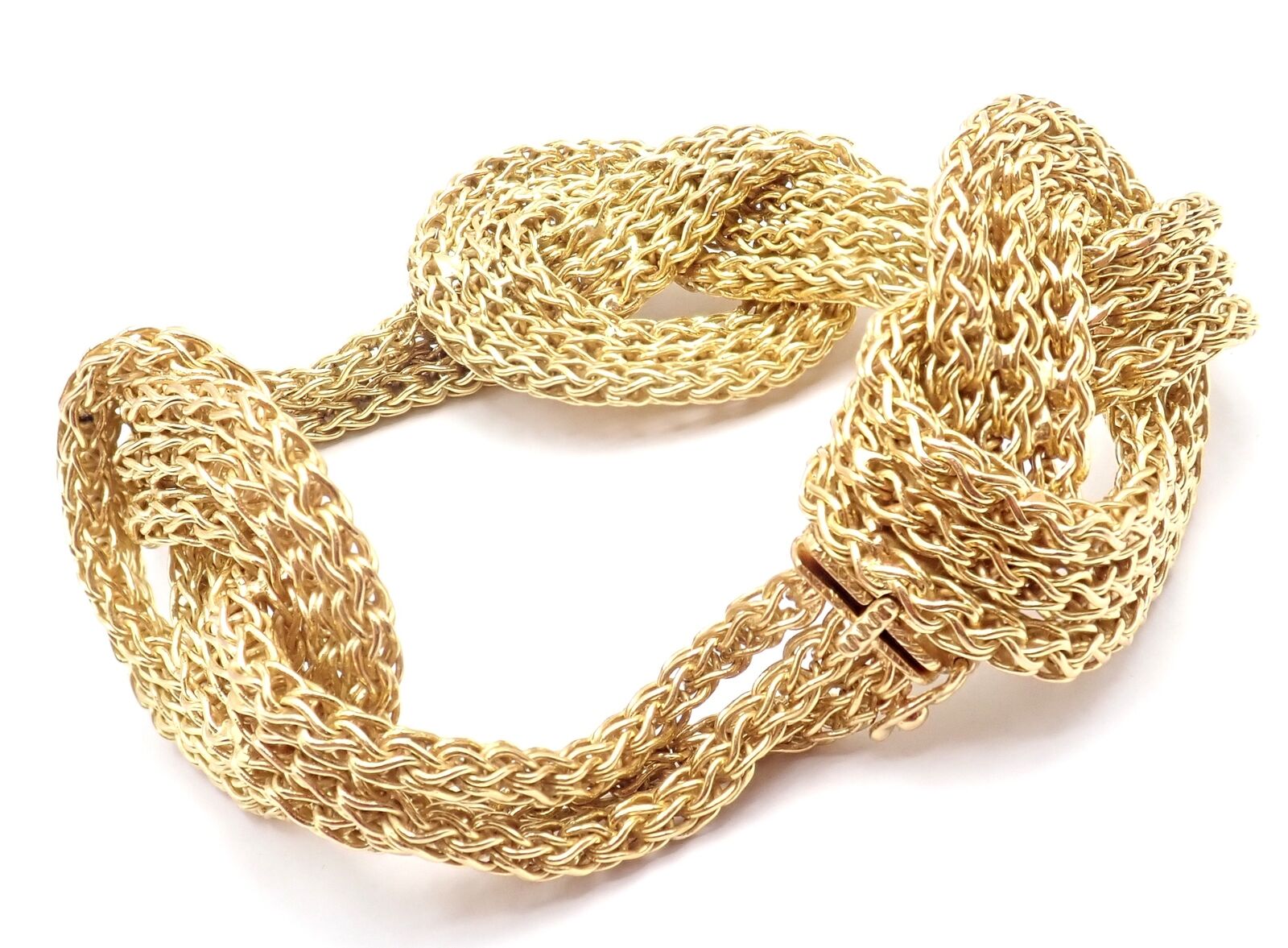 Tiffany & Co Jewelry & Watches:Fine Jewelry:Bracelets & Charms Authentic! Vintage Tiffany & Co 18k Yellow Gold Woven Knot Bracelet