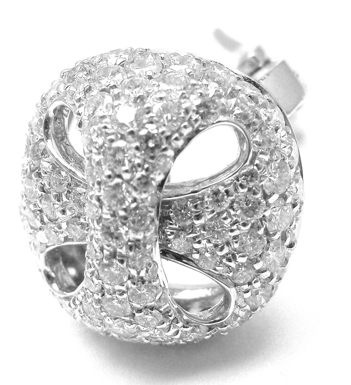 Damiani Jewelry & Watches:Fine Jewelry:Earrings New Authentic Damiani 18k White Gold 3.03 ct Diamond Earrings