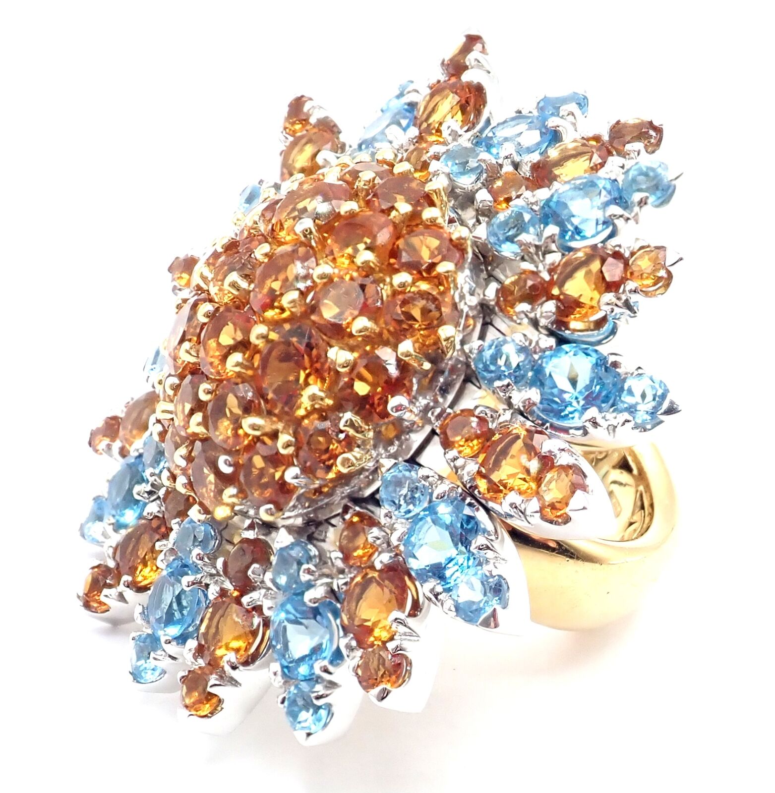 PASQUALE BRUNI Jewelry & Watches:Fine Jewelry:Rings Authentic! Pasquale Bruni Margherita 18k Yellow Gold Citrine Topaz Large Ring