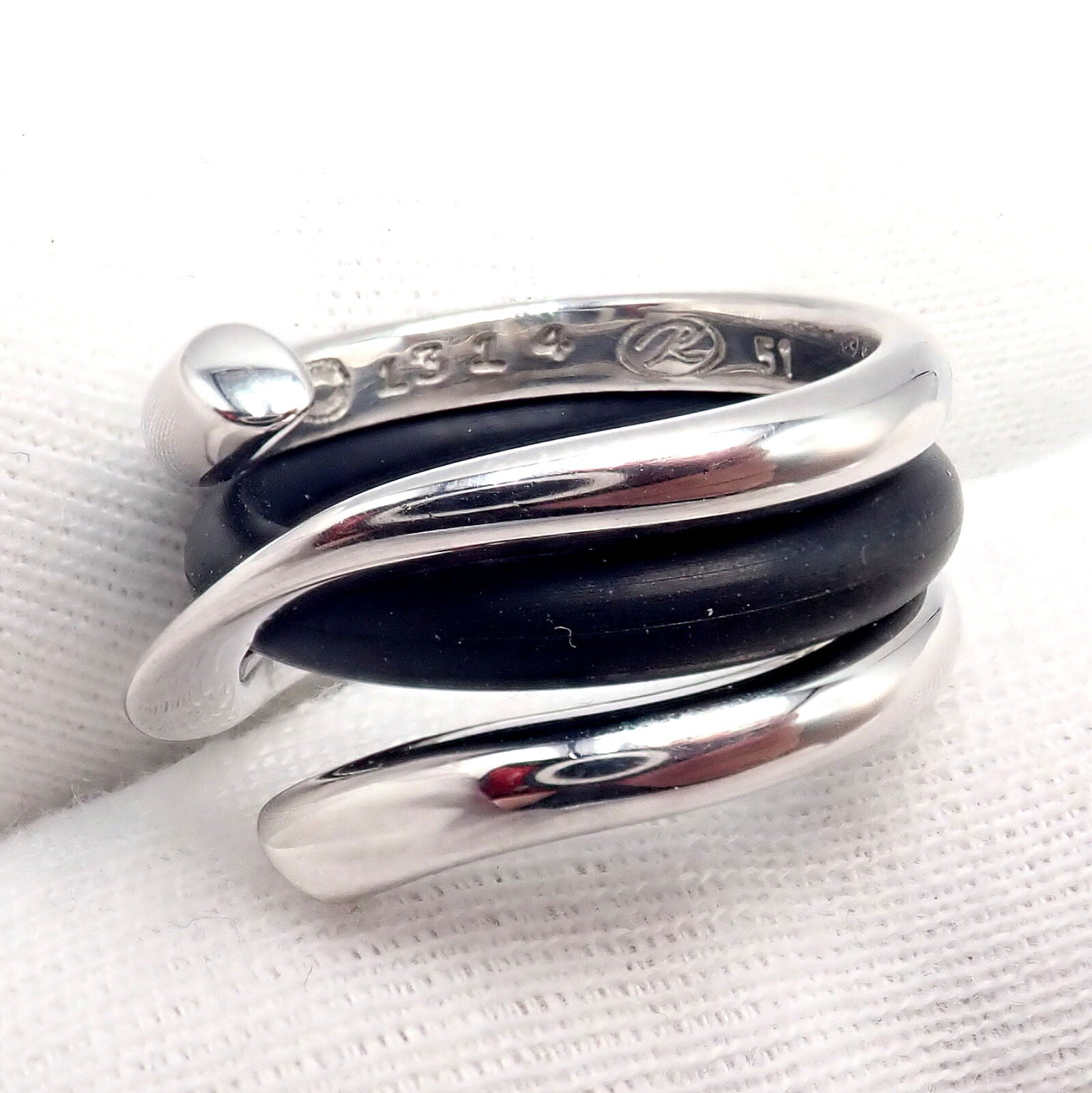 Georg Jensen Jewelry & Watches:Fine Jewelry:Rings Authentic! Georg Jensen 18K White Gold Magic Rubber Ring sz 5.5 51