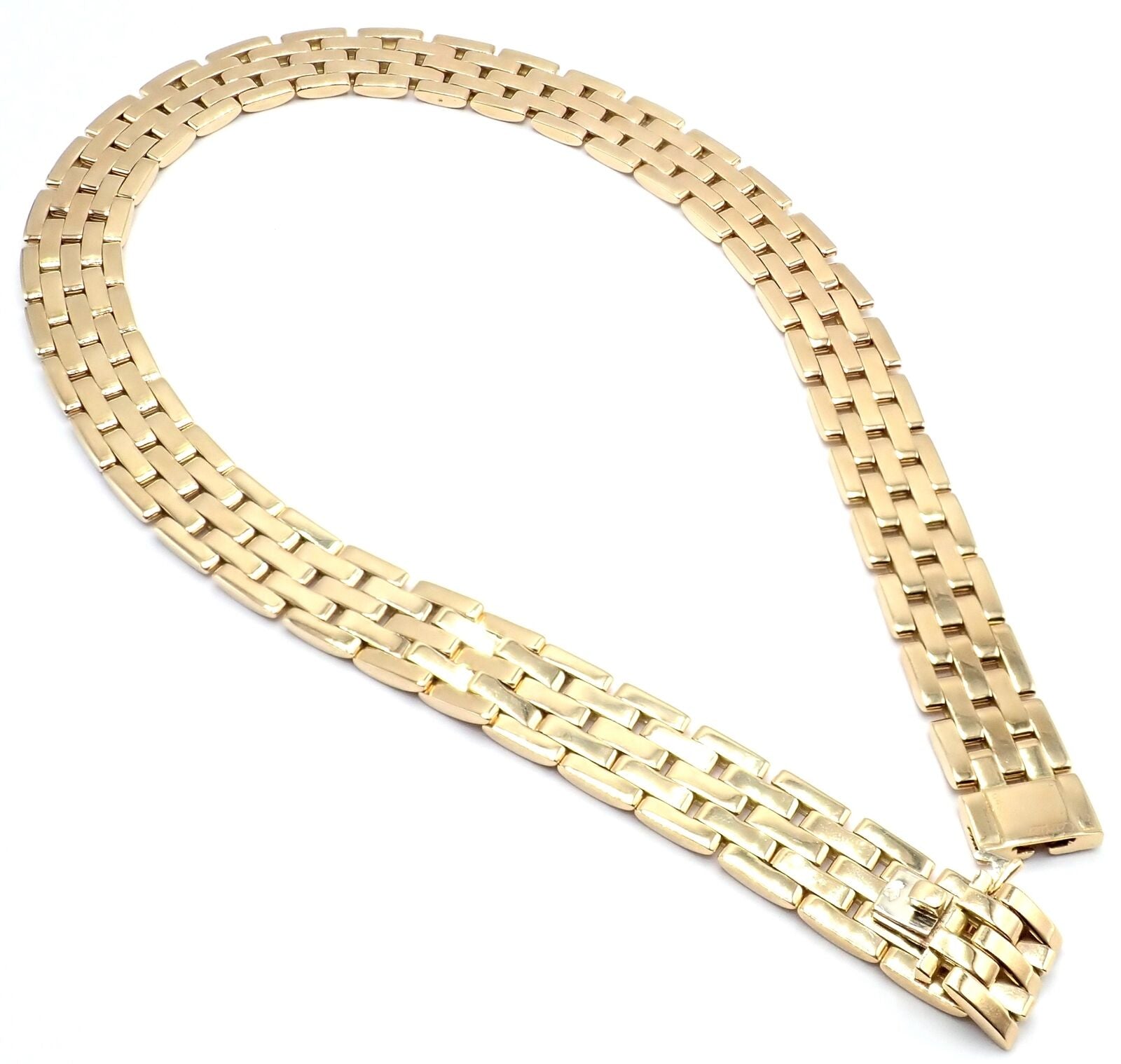 Cartier Jewelry & Watches:Fine Jewelry:Necklaces & Pendants Authentic! Cartier Maillon Panthere Five-Row 18k Yellow Gold Necklace Paper