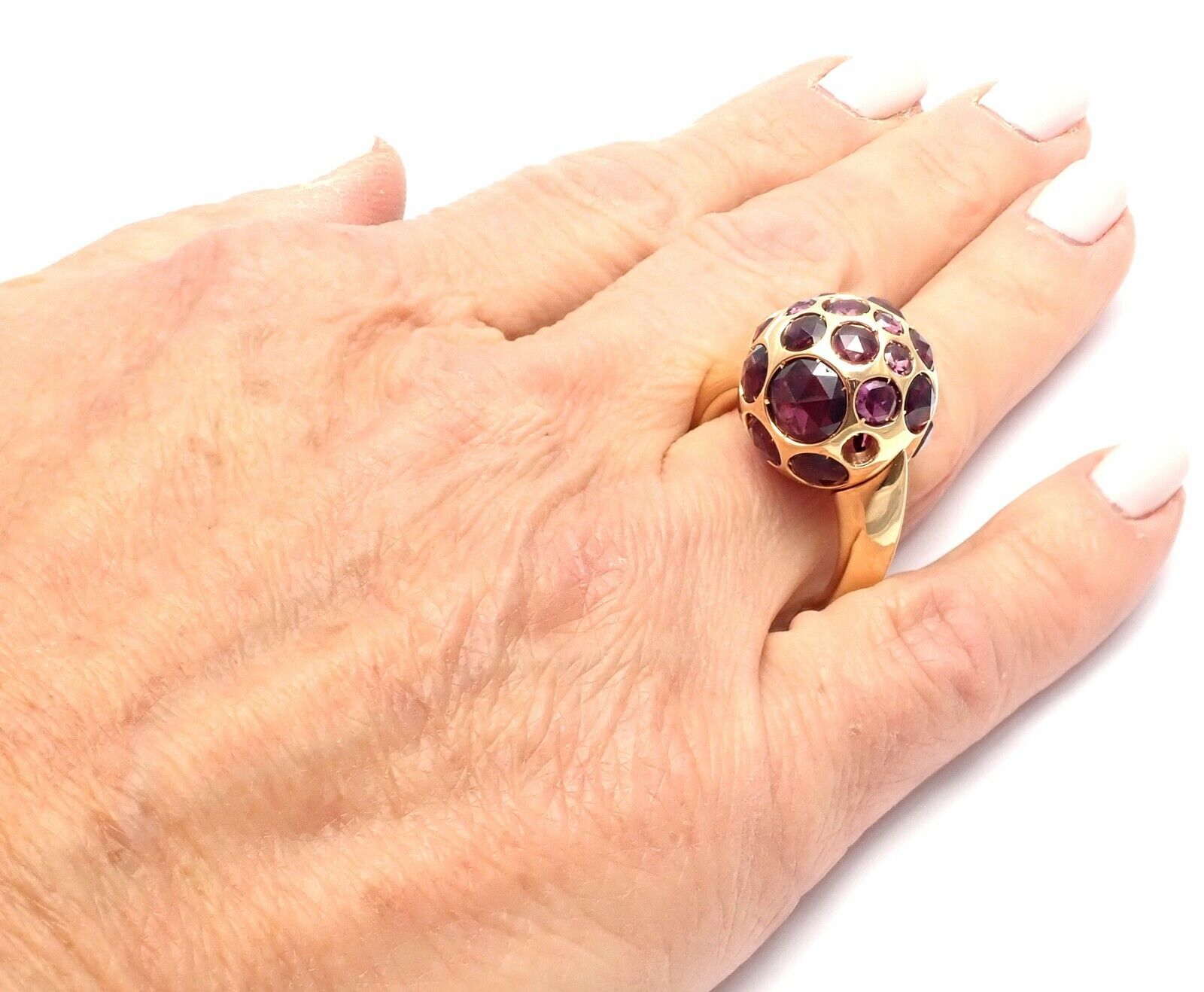 Fortrove Jewelry & Watches:Fine Jewelry:Rings New! Pomellato Harem 18k Rose Gold Rhodolite Garnet Ring Box/Papers