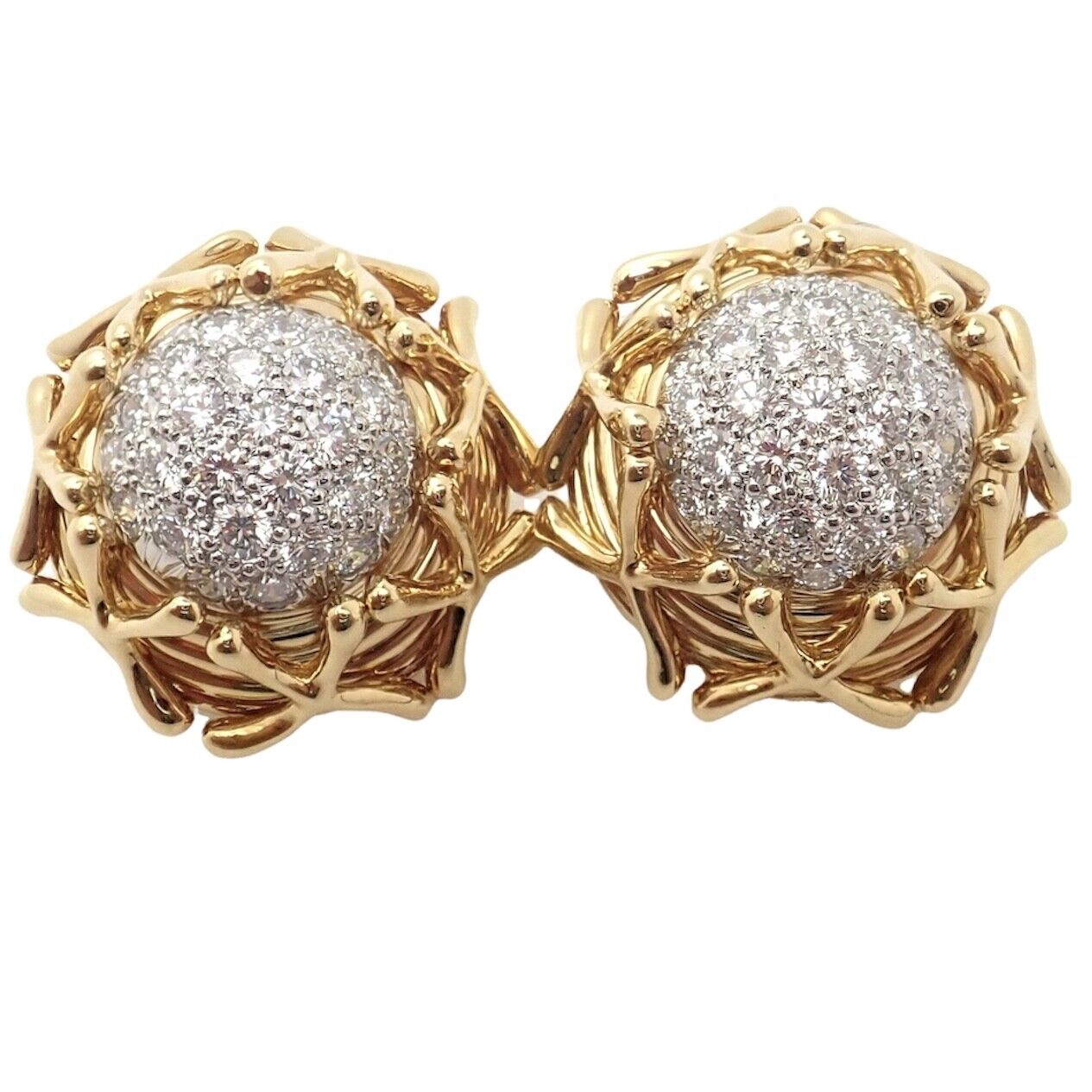 Jean Schlumberger for Tiffany & Co. Jewelry & Watches:Fine Jewelry:Earrings Tiffany & Co Schlumberger Multiplication 18k Yellow Gold Diamond Earrings