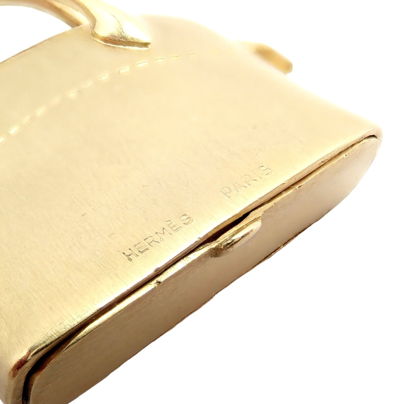 Hermes Bolide 18K Yellow Gold Bag Purse Charm Pendant