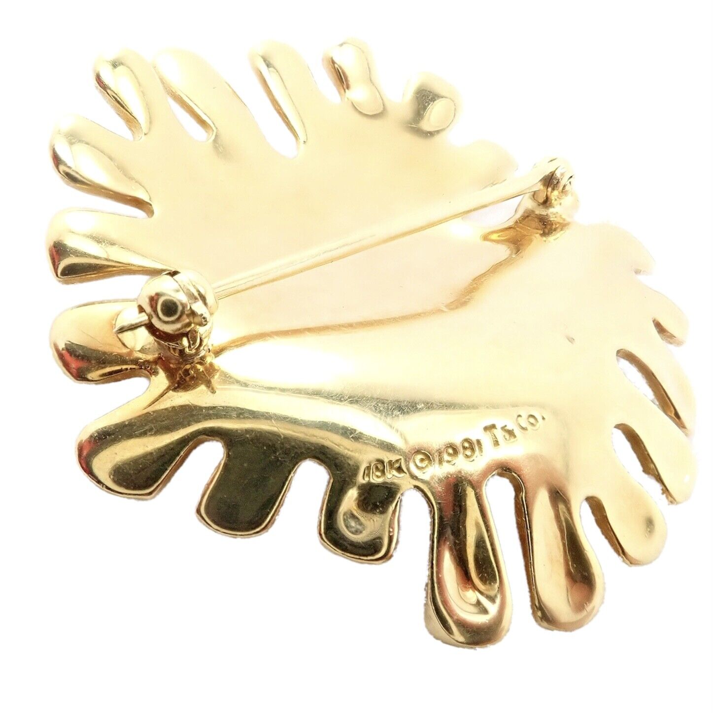 Tiffany & Co. Jewelry & Watches:Fine Jewelry:Brooches & Pins Authentic! Tiffany & Co Cummings 18k Yellow Gold Nickelodeon Abstract Pin Brooch