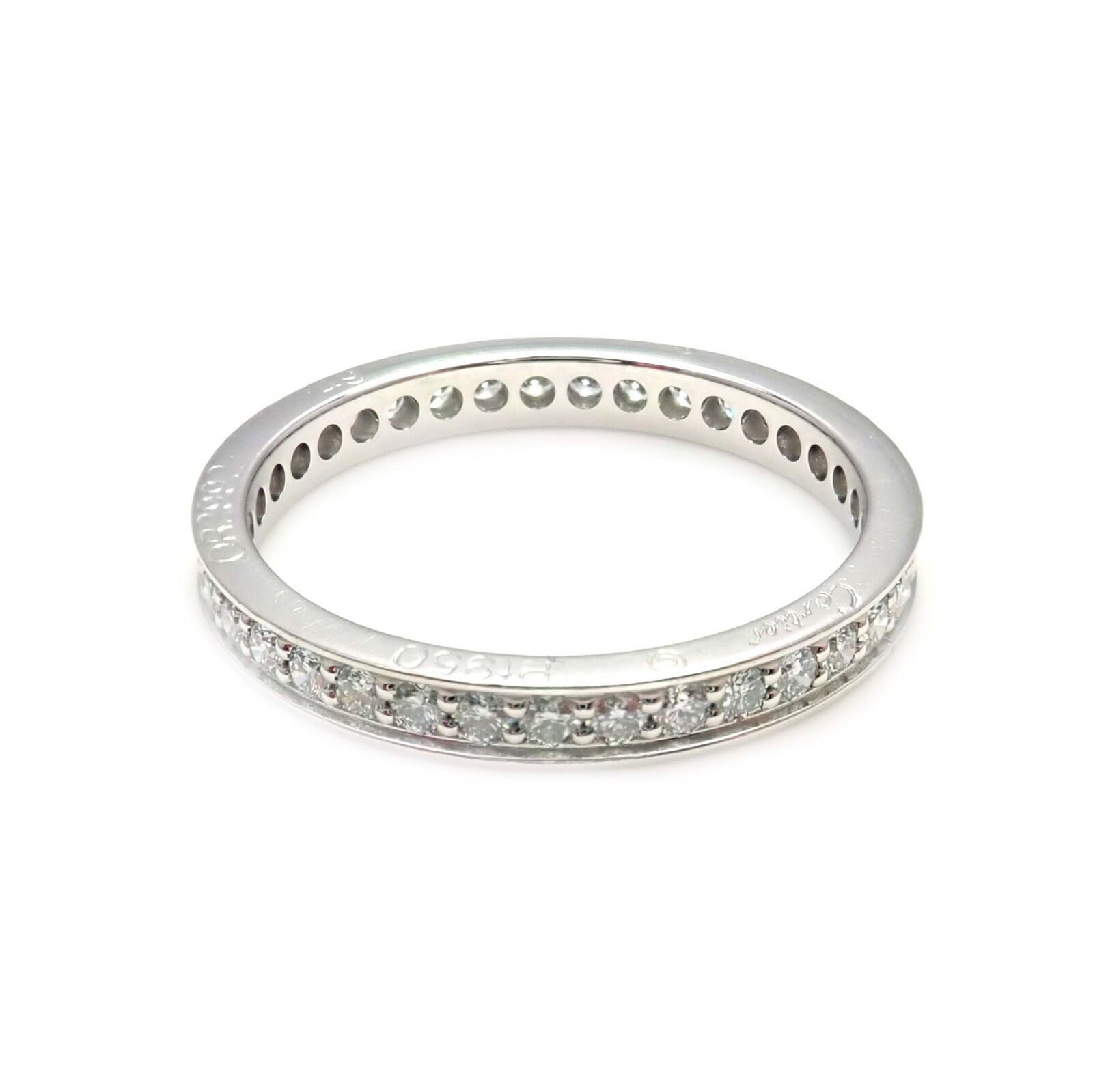 Cartier Jewelry & Watches:Fine Jewelry:Rings Authentic! Cartier Platinum Diamond 0.70ctw Eternity Band Ring Sz EU 49 US 5