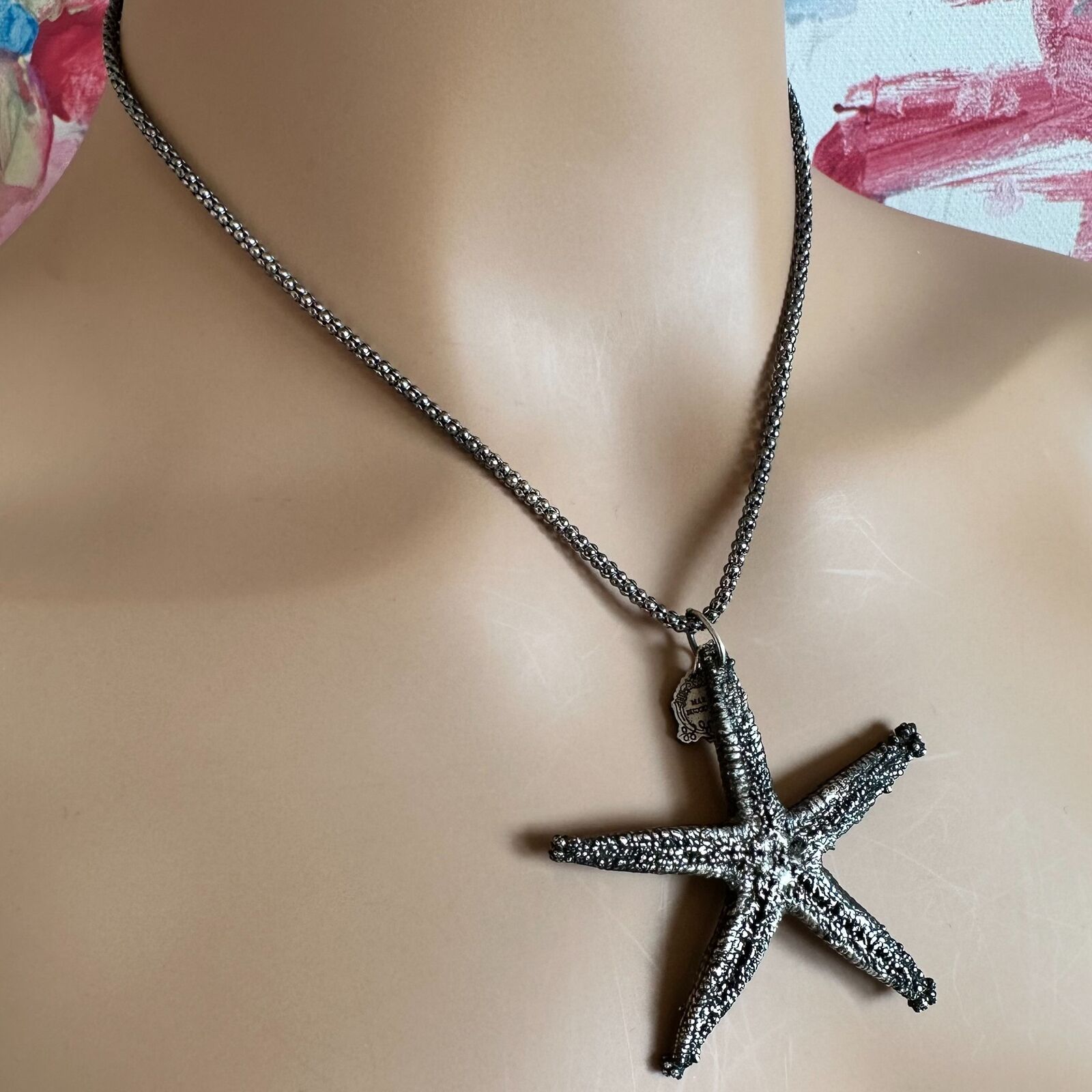 Buccellati Jewelry & Watches:Fine Jewelry:Necklaces & Pendants Rare! Vintage Mario Buccellati Silver Large Starfish Statement Necklace