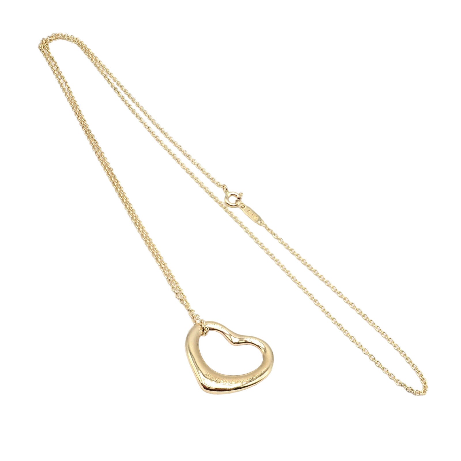 Tiffany & Co. Jewelry & Watches:Fine Jewelry:Necklaces & Pendants Tiffany & Co 18k Yellow Gold Peretti Medium Open Heart Pendant 24" Necklace