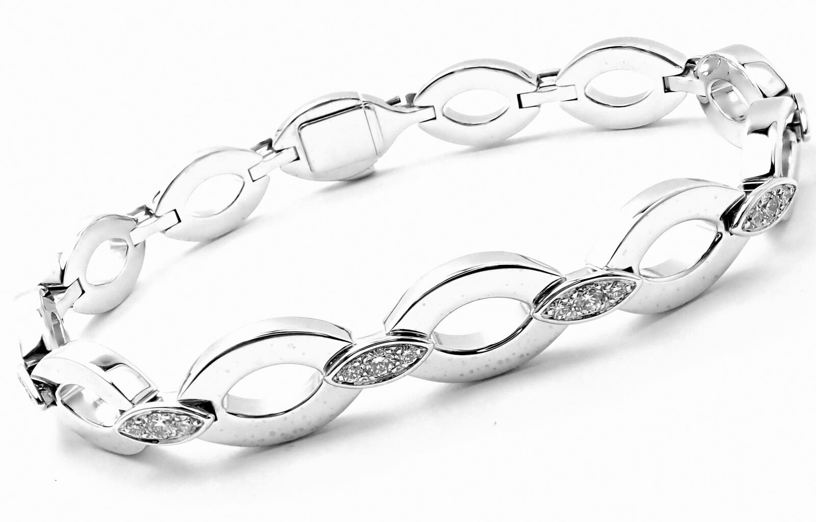 Cartier Jewelry & Watches:Fine Jewelry:Bracelets & Charms Rare! Authentic Cartier 18K White Gold Diamond Diadea Link Bracelet Certificate