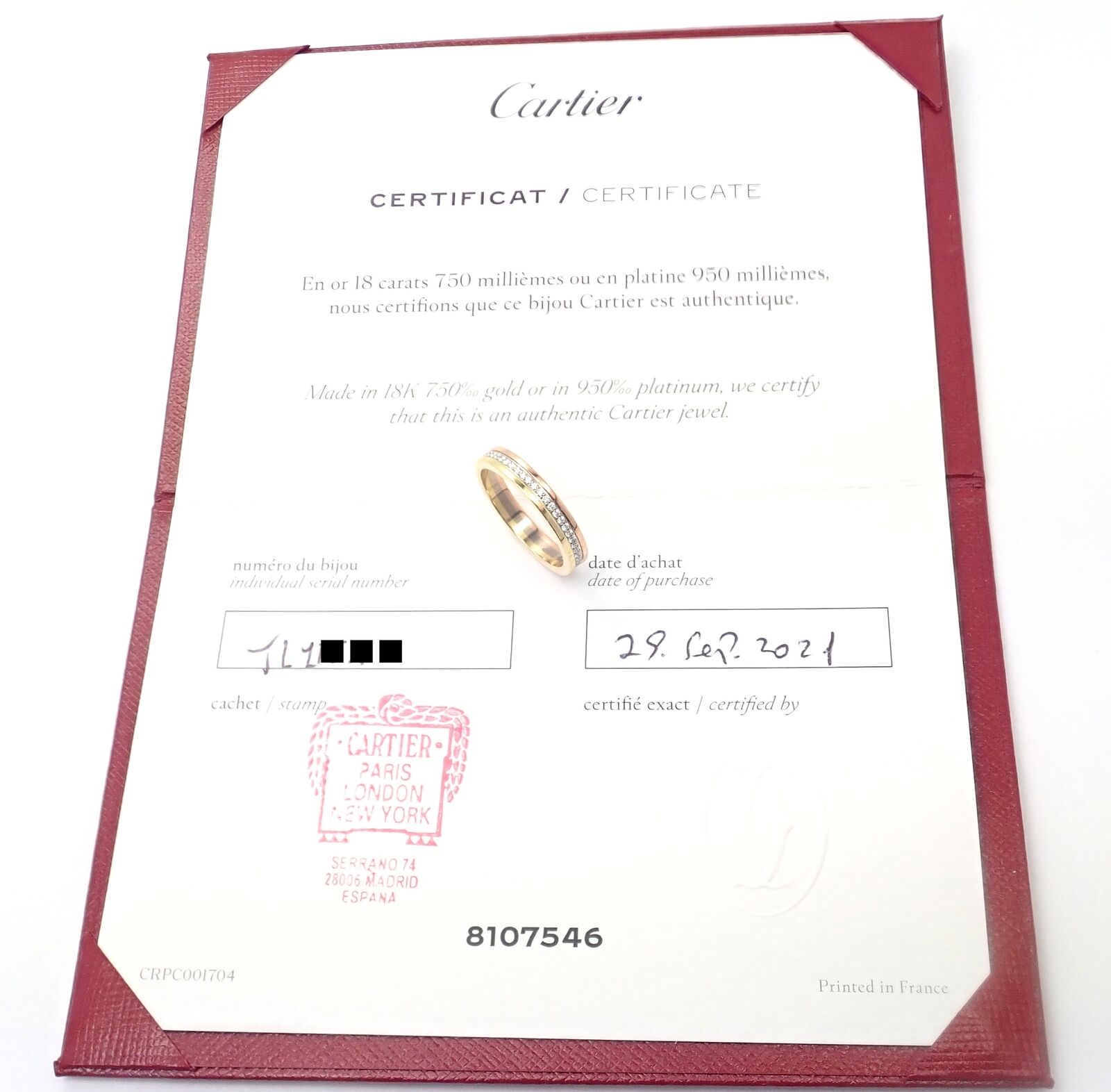 Cartier Jewelry & Watches:Fine Jewelry:Rings Authentic! Vendome Louis Cartier 18k Tri-Color Gold Diamond Band Ring Size 6.75