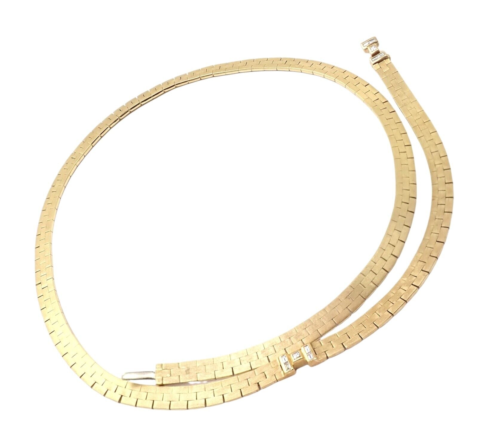 H. Stern Jewelry & Watches:Fine Jewelry:Necklaces & Pendants Rare! Authentic H. Stern 18k Yellow Gold Diamond Herringbone H Necklace