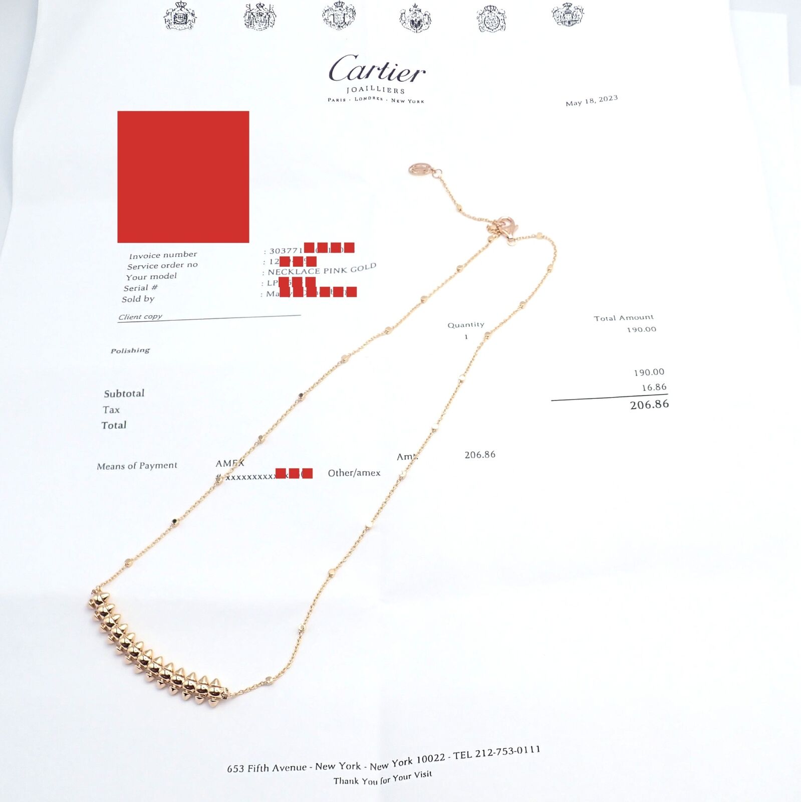 Cartier Jewelry & Watches:Fine Jewelry:Necklaces & Pendants Authentic! Clash De Cartier 18k Rose Gold Necklace Paper