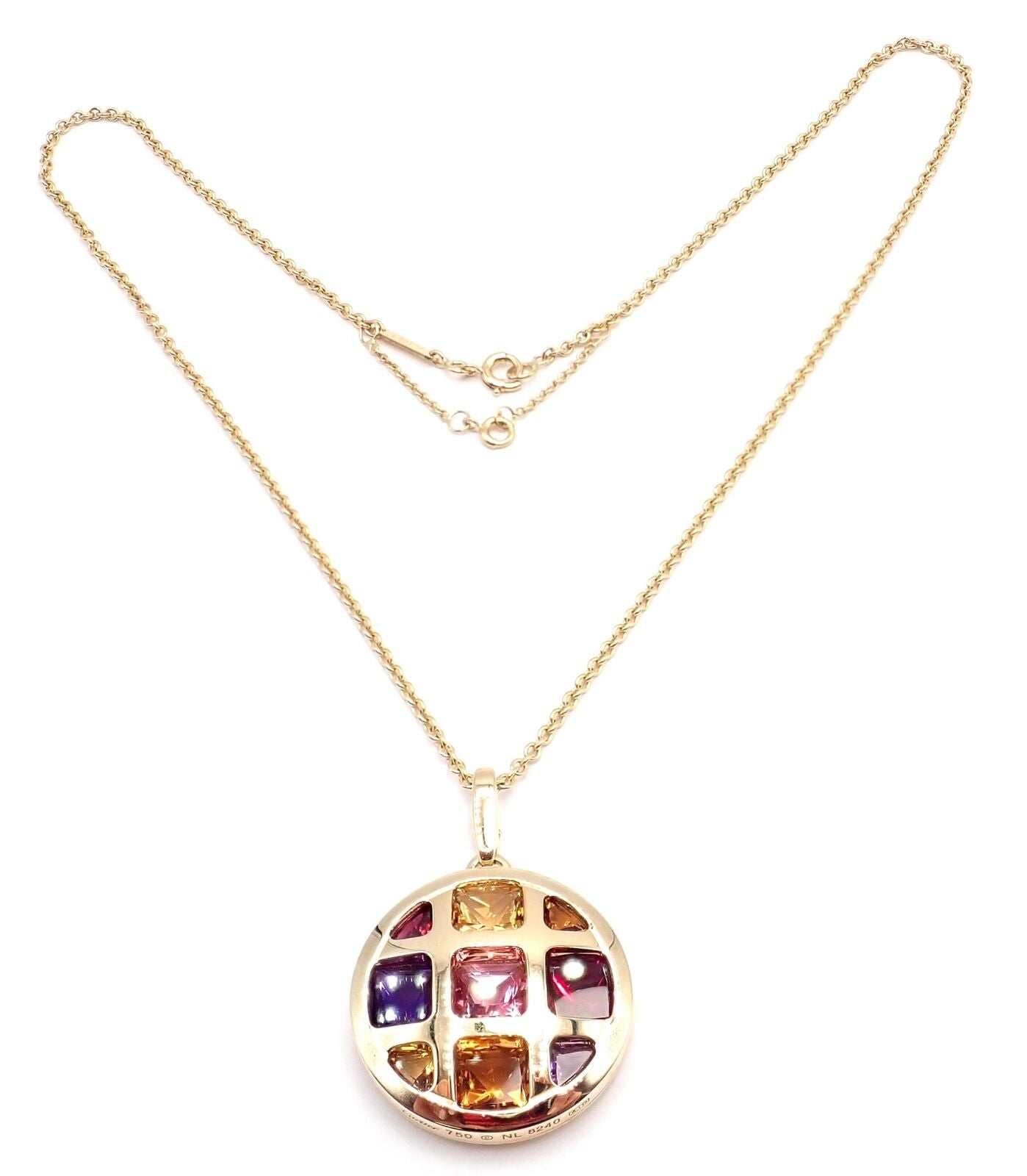 Cartier Jewelry & Watches:Fine Jewelry:Necklaces & Pendants Cartier Pasha 18k Yellow Gold Amethyst Citrine Garnet Tourmaline Necklace Cert.