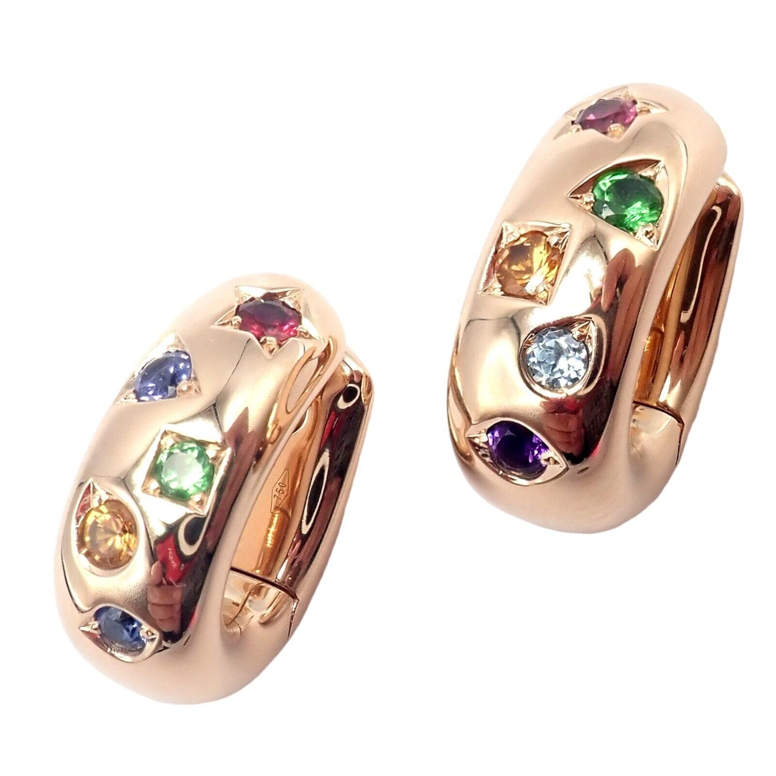 Pomellato Jewelry & Watches:Fine Jewelry:Earrings Authentic! Pomellato 18k Rose Gold Color Stone Iconica Earrings