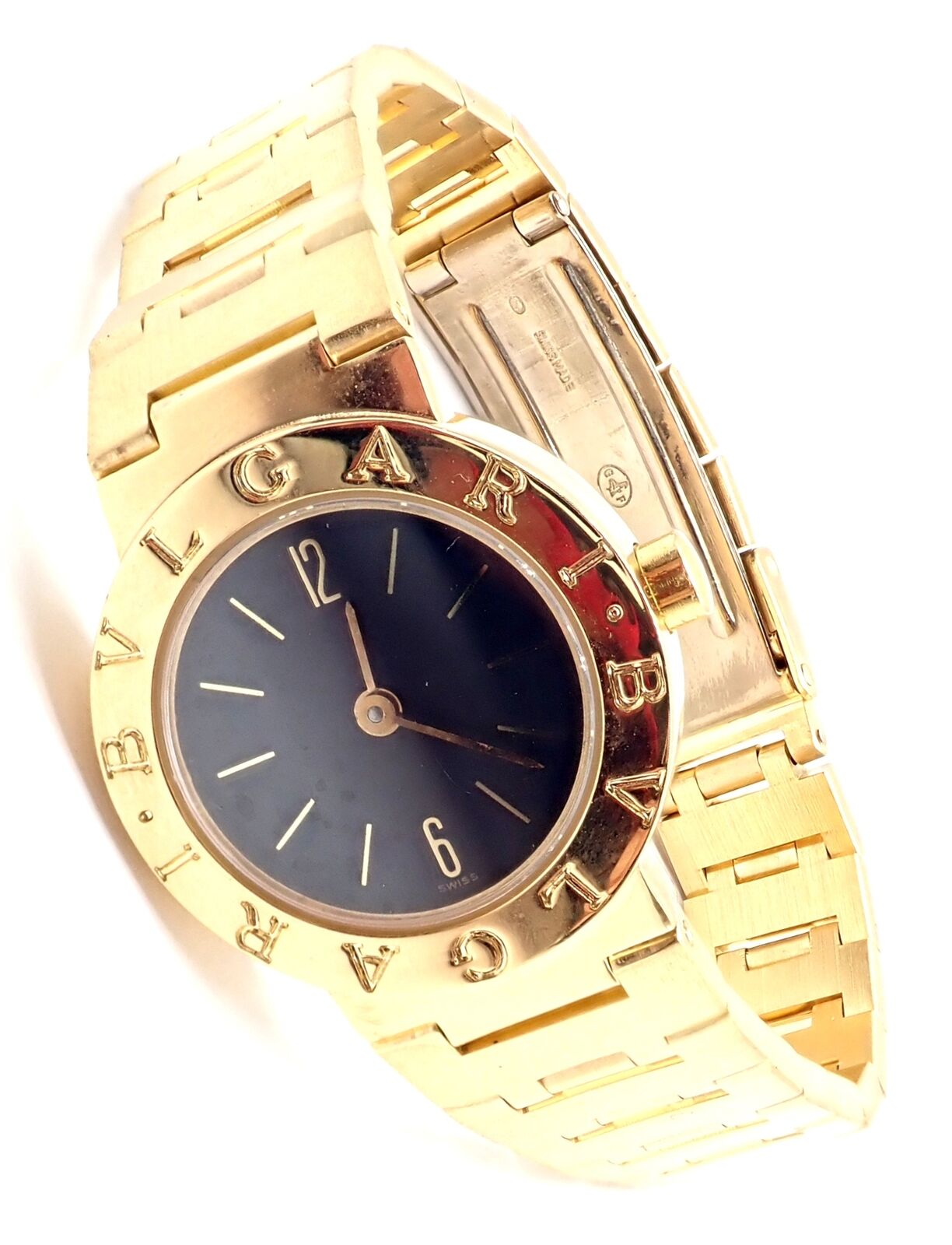 Bulgari Jewelry & Watches:Watches, Parts & Accessories:Watches:Wristwatches Authentic! Bulgari Bvlgari 18k Yellow Solid Gold Diagono Bracelet Watch BB23GG