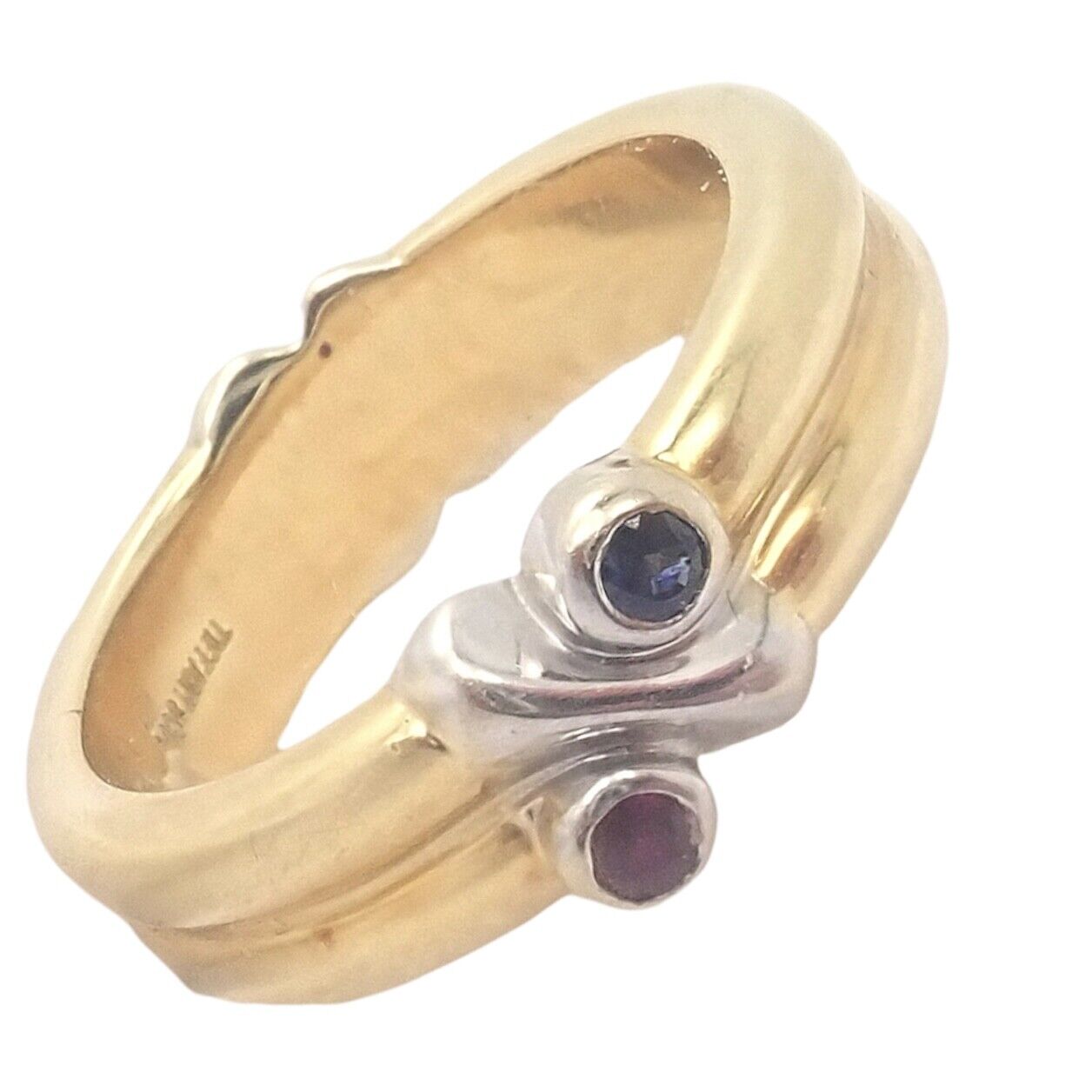 Tiffany & Co. Jewelry & Watches:Fine Jewelry:Rings Rare! Authentic Tiffany & Co 18k Yellow Gold Ruby Sapphire Ring