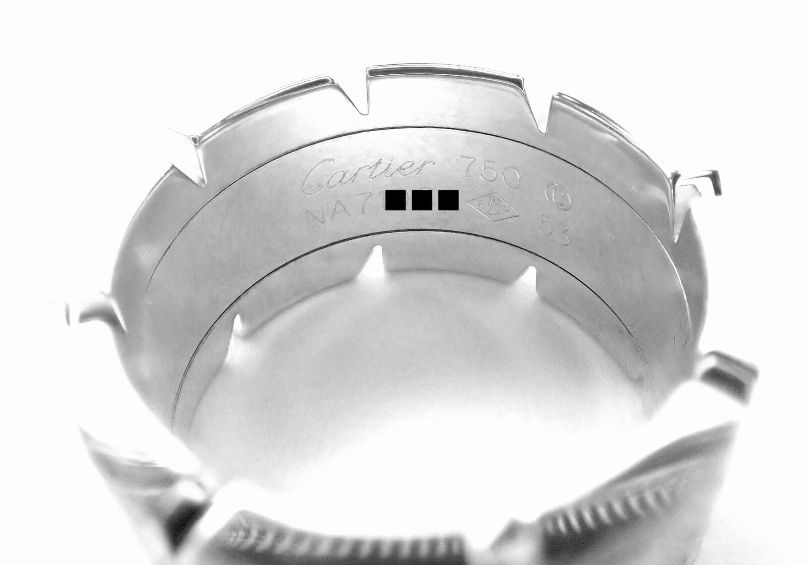 Cartier Jewelry & Watches:Fine Jewelry:Rings Authentic Cartier 18k White Gold Diamond Tank Francaise Large Model Band Ring