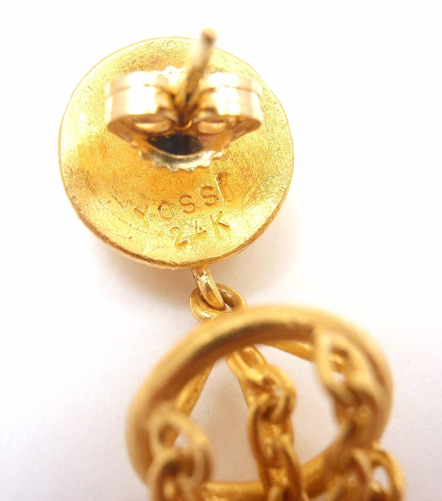 Yossi Harari Jewelry & Watches:Fine Jewelry:Earrings Authentic! Yossi Harari 24k Yellow Gold Citrine Gemstone Drop Earrings