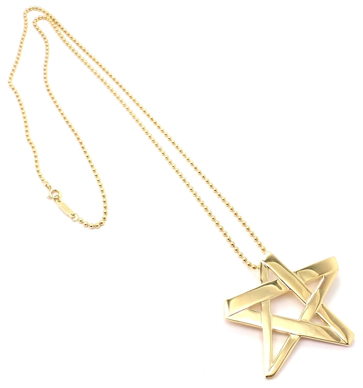 Tiffany & Co. Jewelry & Watches:Fine Jewelry:Necklaces & Pendants Vintage! Tiffany & Co 18k Yellow Gold Star Picasso Large Brooch Pendant Necklace