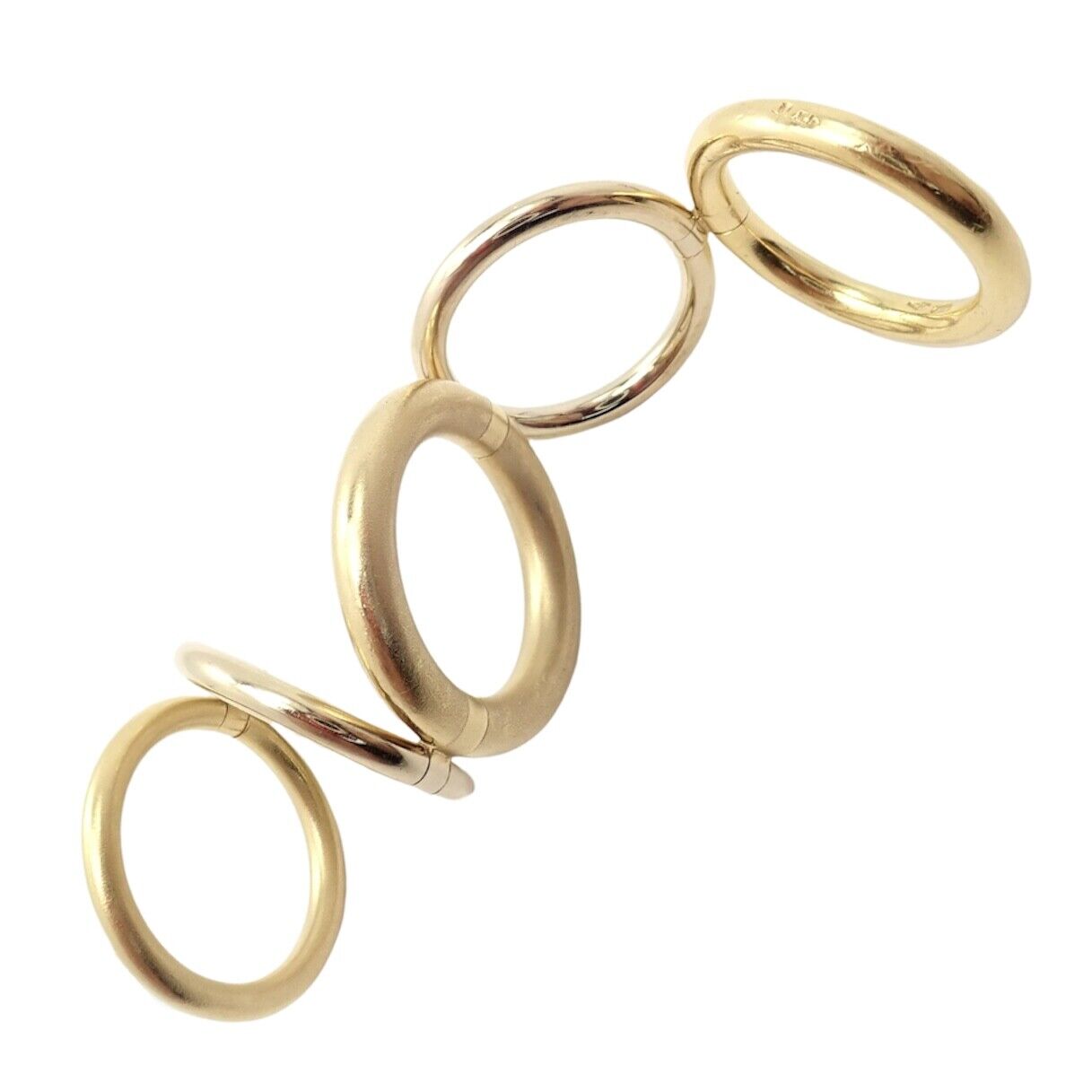 Pomellato Jewelry & Watches:Fine Jewelry:Rings Authentic! Pomellato 18k Yellow White Gold 5 Row Interlocking Tubolare Band Ring