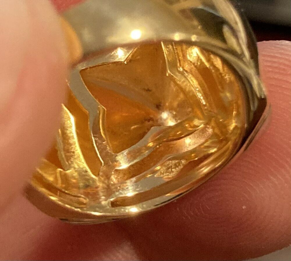 Bulgari Jewelry & Watches:Fine Jewelry:Rings Authentic Bvlgari Bulgari 18k Yellow White Rose Gold Pyramid Ring sz 5.5