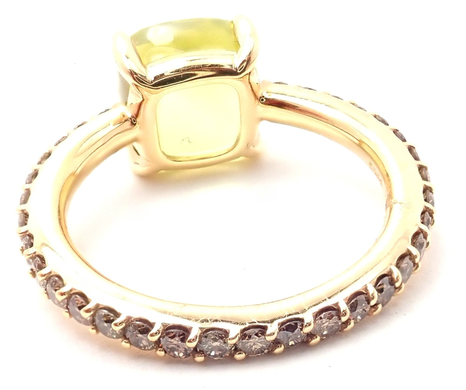 Fortrove Jewelry & Watches:Fine Jewelry:Rings Authentic! Pomellato Baby 18k Rose Gold Cognac Diamond Lemon Quartz Ring
