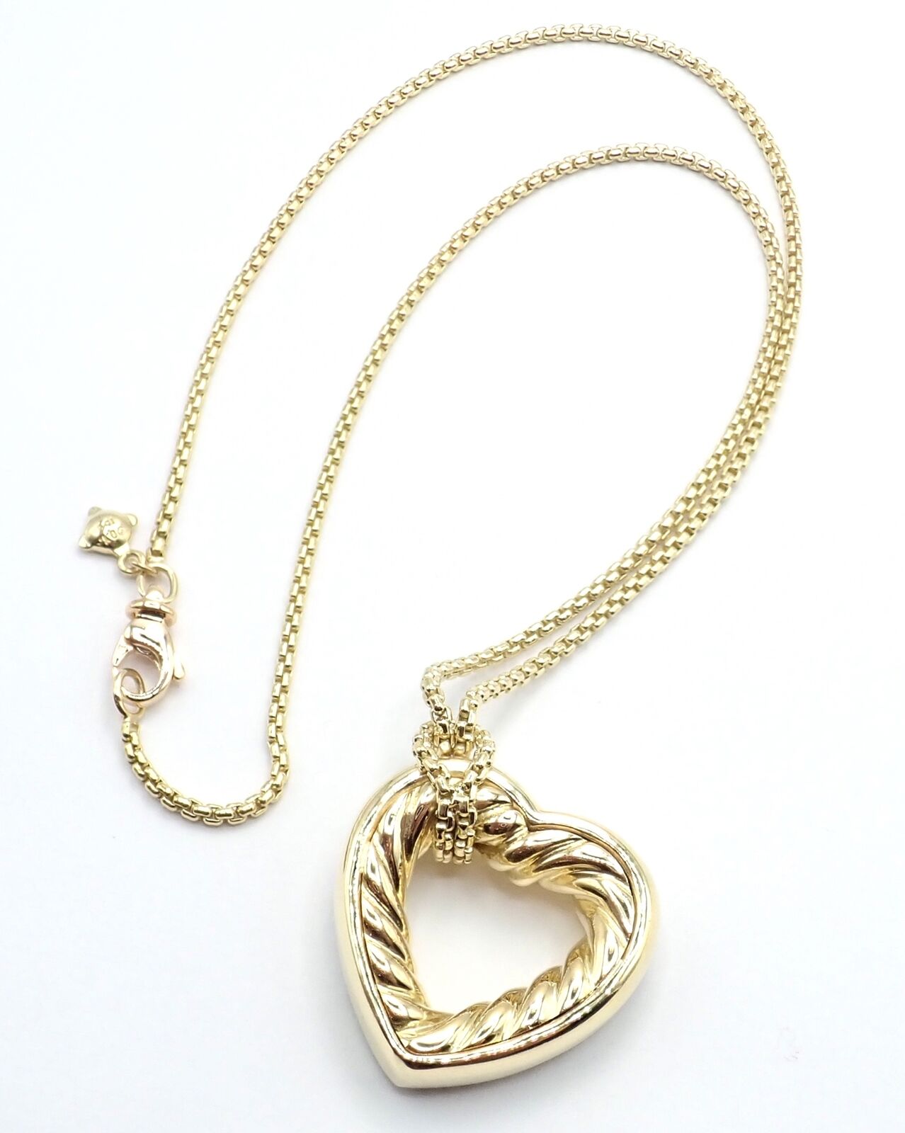 David yurman gold store heart necklace