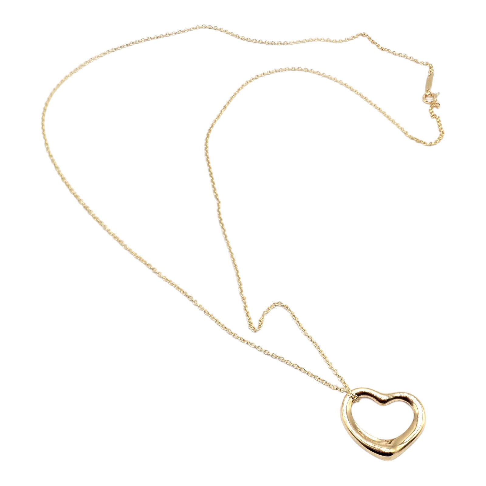 Tiffany & Co. Jewelry & Watches:Fine Jewelry:Necklaces & Pendants Tiffany & Co 18k Yellow Gold Peretti Medium Open Heart Pendant 24" Necklace