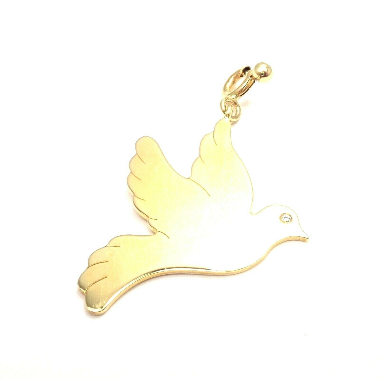 Pasquale Bruni Jewelry & Watches:Fine Jewelry:Bracelets & Charms Authentic! Pasquale Bruni 18k Yellow Gold Diamond Dove of Peace Charm Pendant
