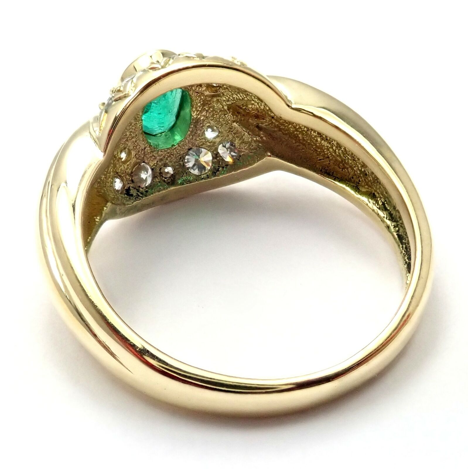 H. Stern Jewelry & Watches:Fine Jewelry:Rings Authentic! H. Stern 18k Yellow Gold Diamond Emerald Ring