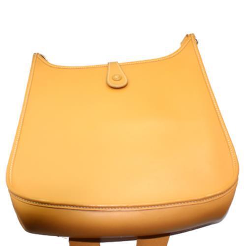 Hermes Clothing, Shoes & Accessories:Women:Women's Bags & Handbags Authentic! Hermes Evelyne Natural Brown Box Calf Leather PM Handbag Purse